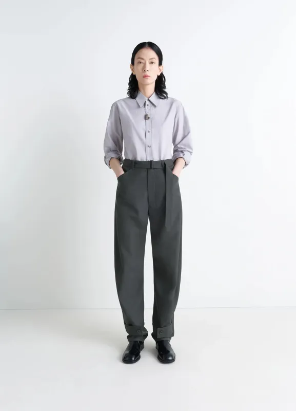 CURVED TAILORED PANTS IN POLYWOOL made by Lemaire