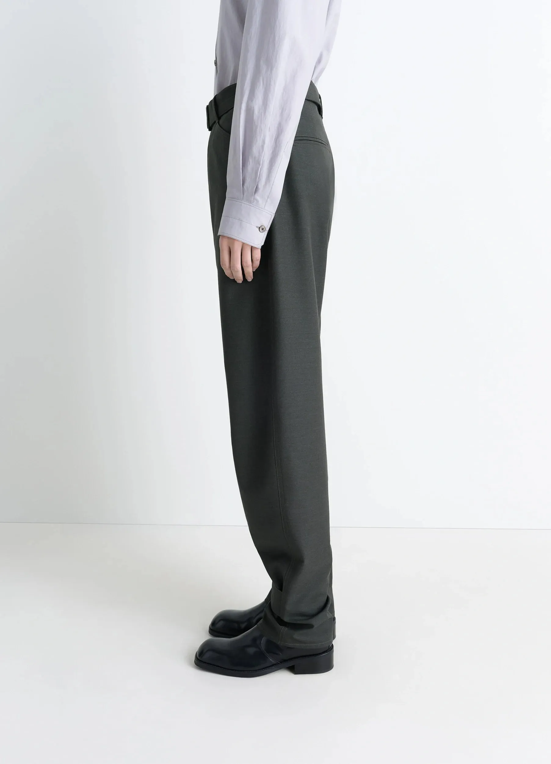 CURVED TAILORED PANTS IN POLYWOOL sold by Lemaire product image thumbnail 4