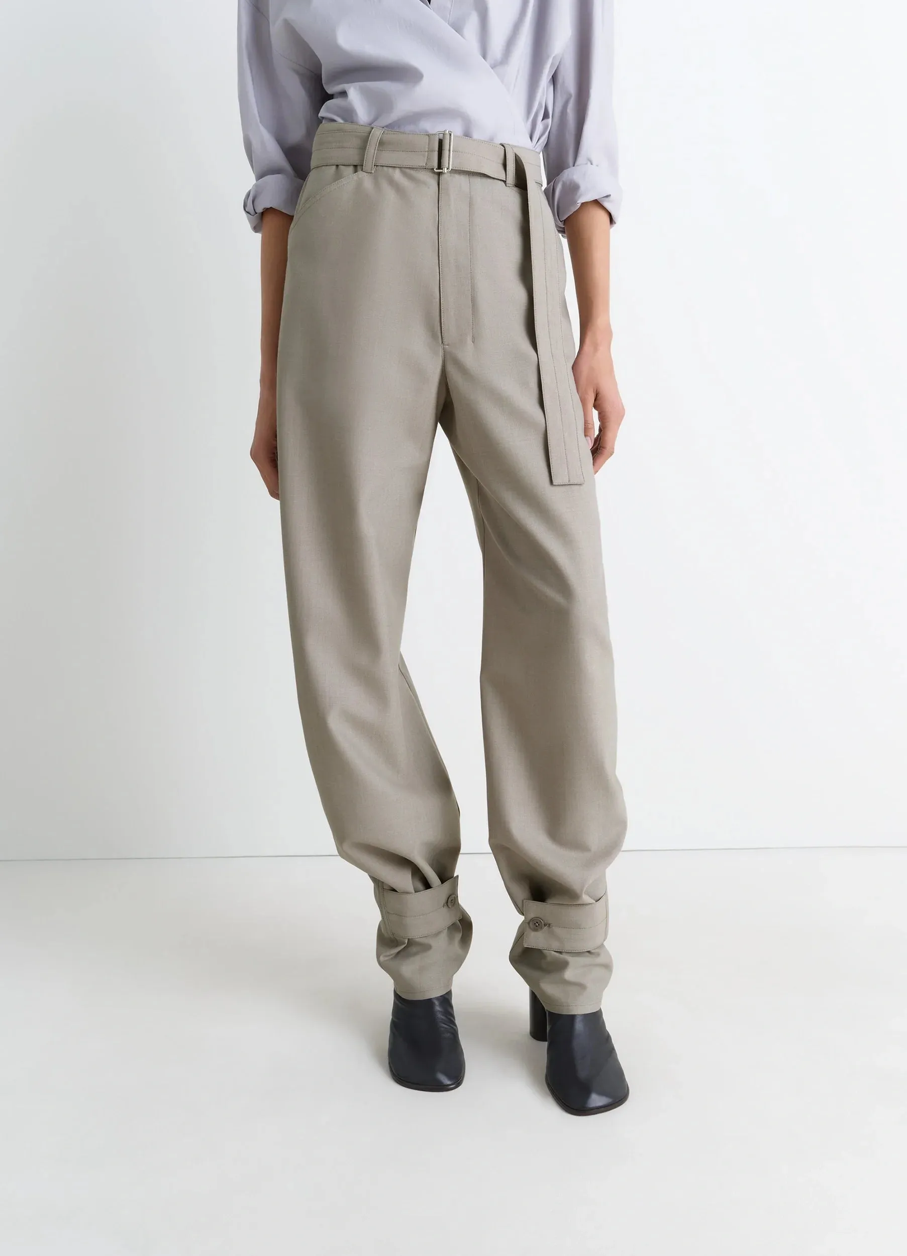 CURVED TAILORED PANTS IN POLYWOOL sold by Lemaire product image thumbnail 2
