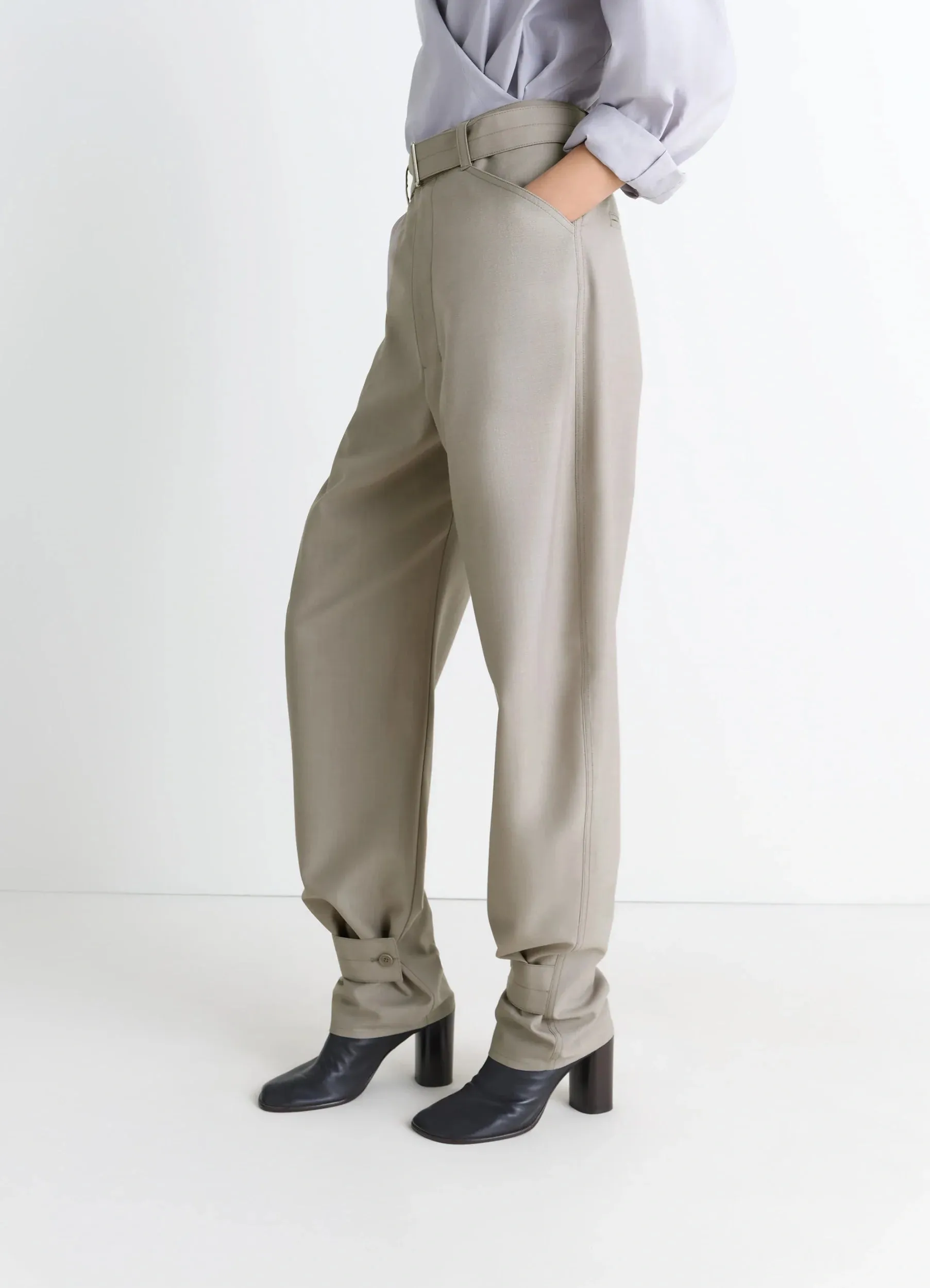 CURVED TAILORED PANTS IN POLYWOOL sold by Lemaire product image thumbnail 4