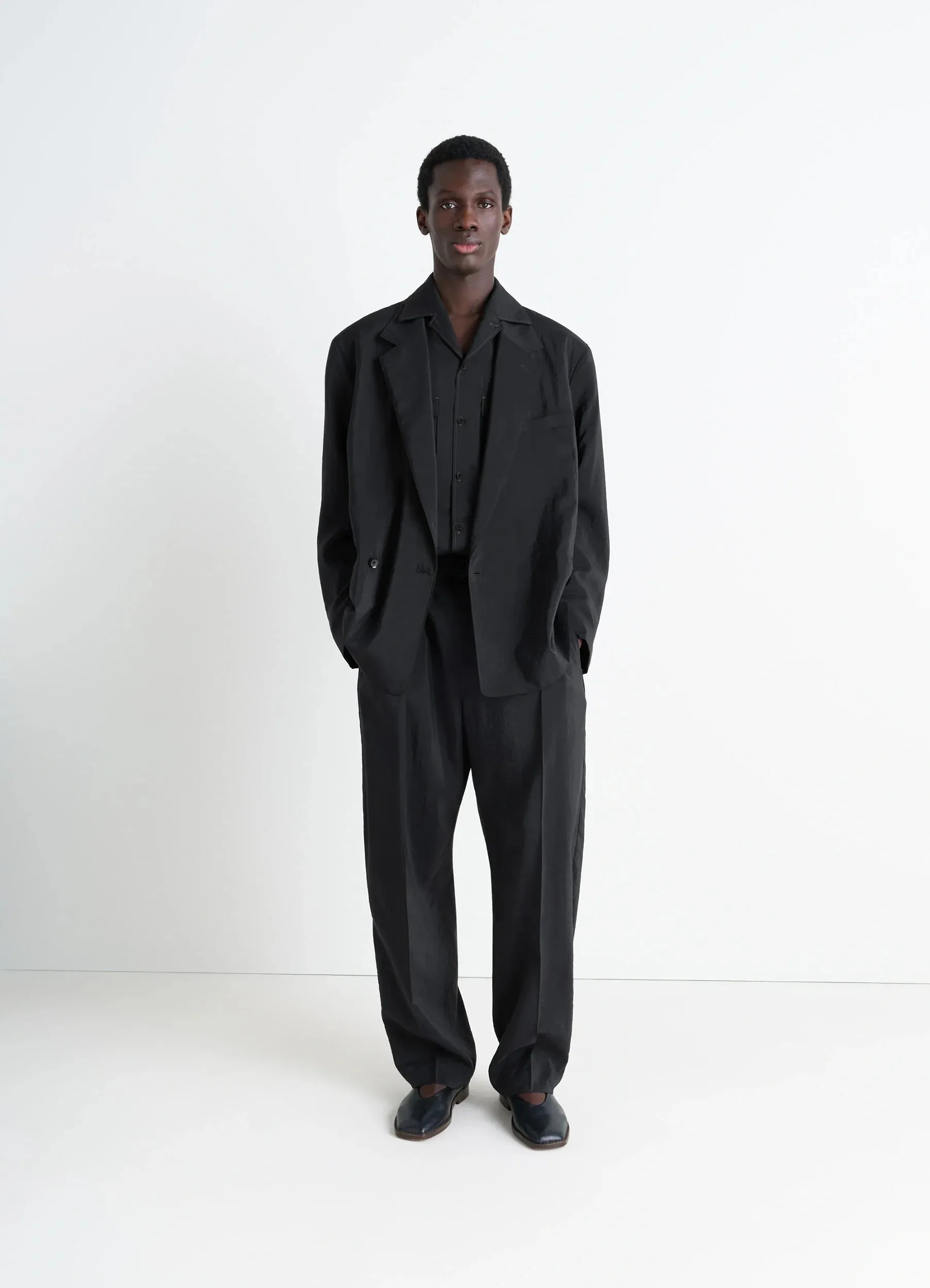 SOFT DOUBLE BREASTED JACKET IN DRY SILK sold by Lemaire product image thumbnail 2