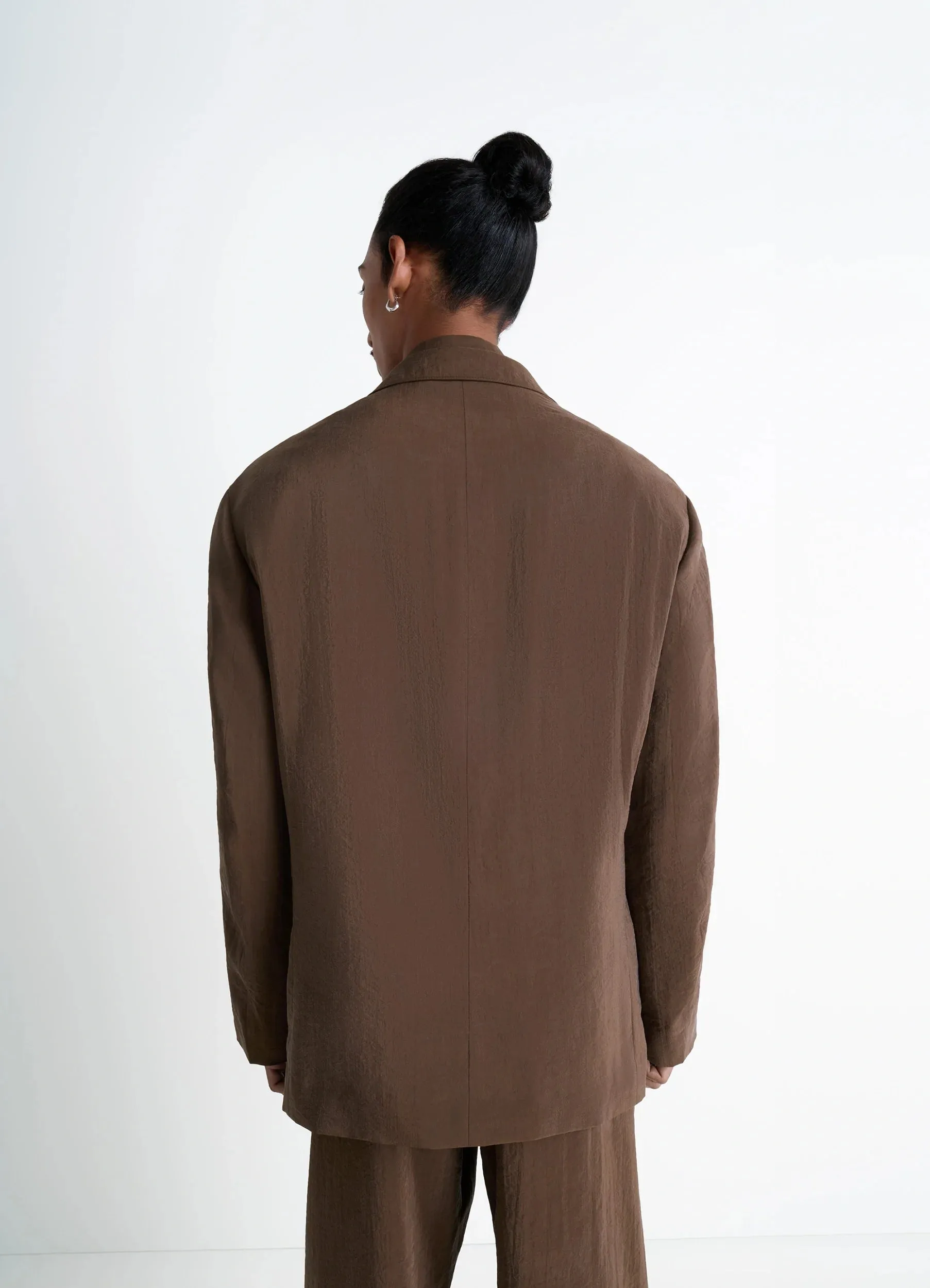 SOFT DOUBLE BREASTED JACKET IN DRY SILK sold by Lemaire product image thumbnail 4