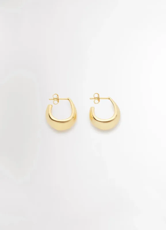 CURVED MINI DROP EARRINGS IN VERMEIL made by Lemaire