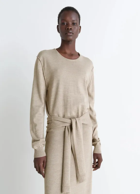 TROMPE L'OEIL CREW NECK JUMPER sold by Lemaire