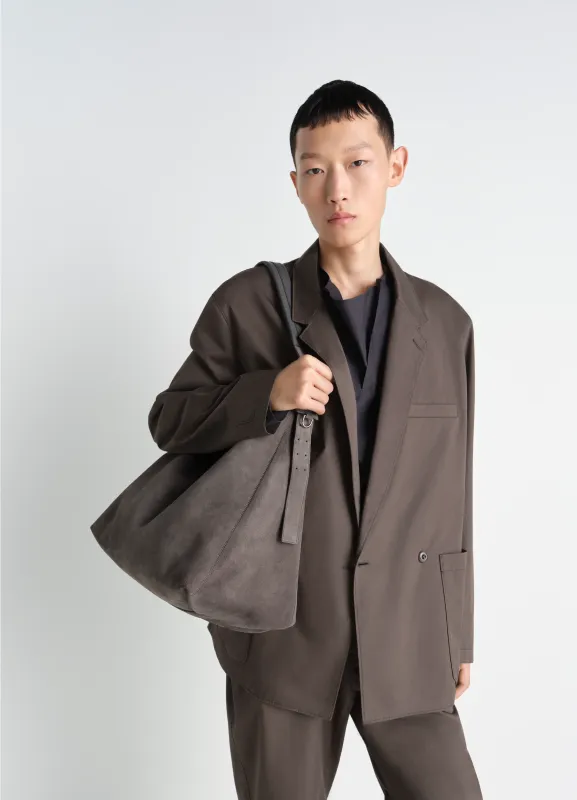 BELTED HOBO BAG IN SUEDE LEATHER sold by Lemaire