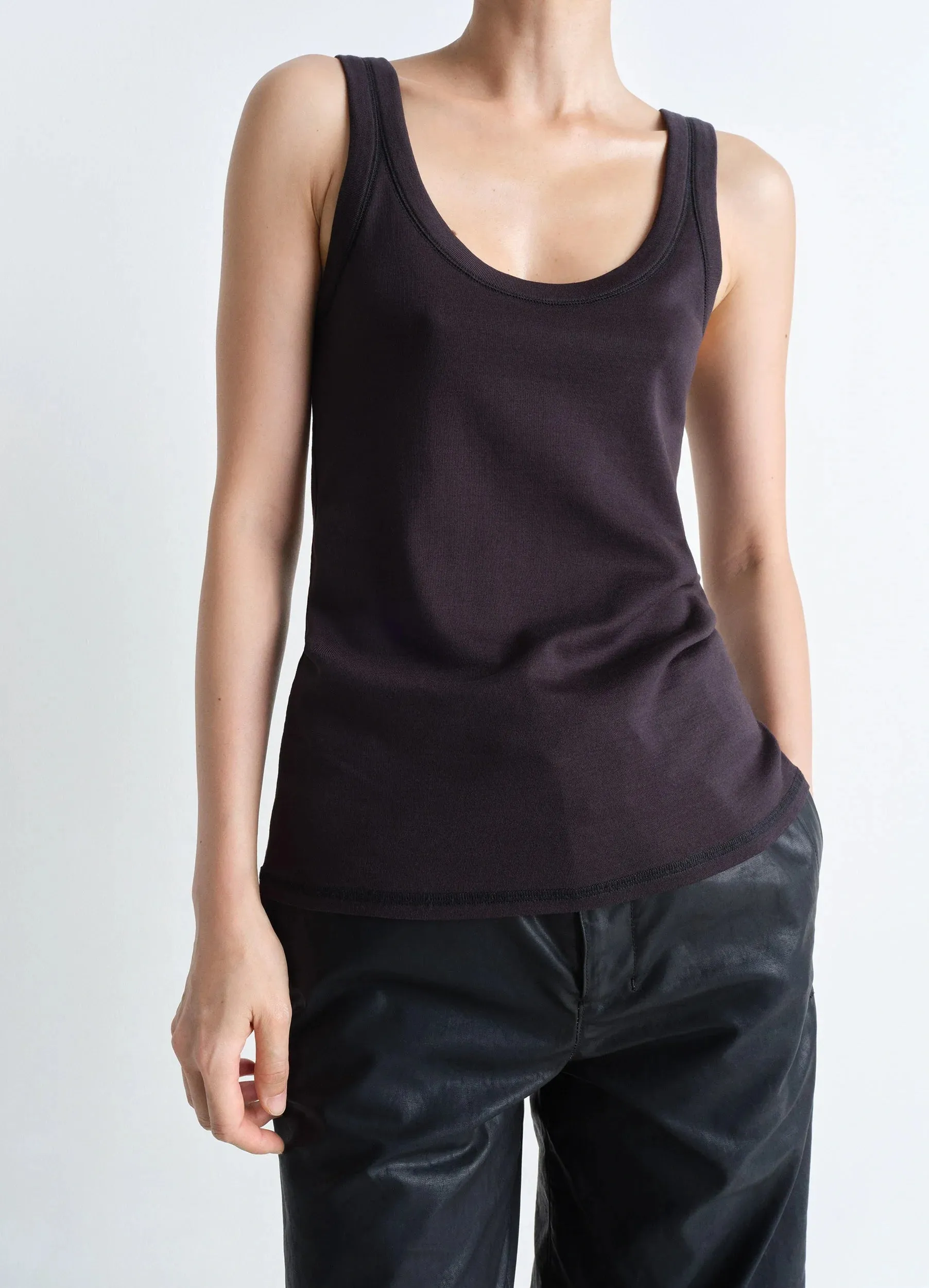 RIB TANK TOP IN JERSEY sold by Lemaire