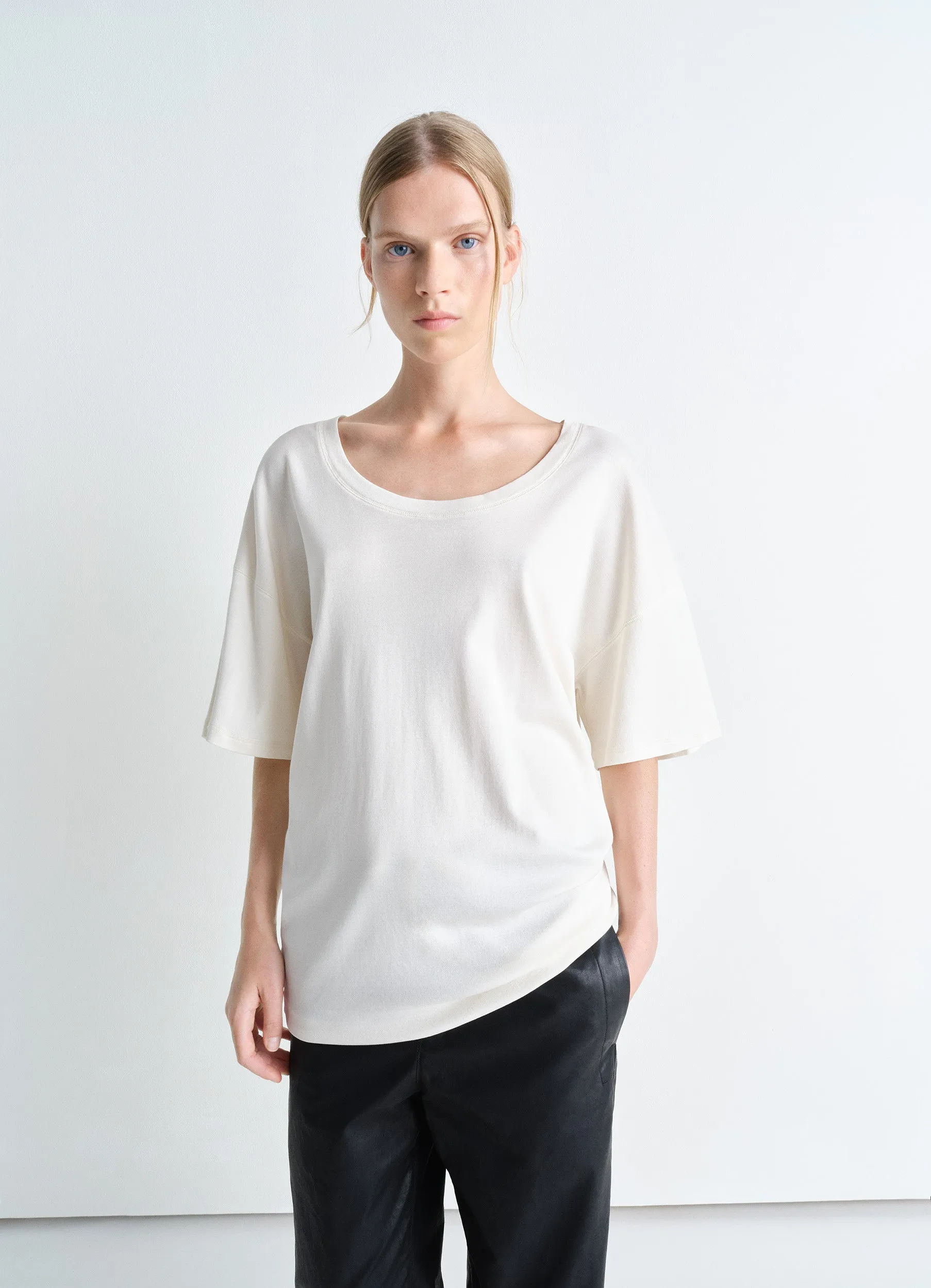 RIB T-SHIRT IN JERSEY sold by Lemaire