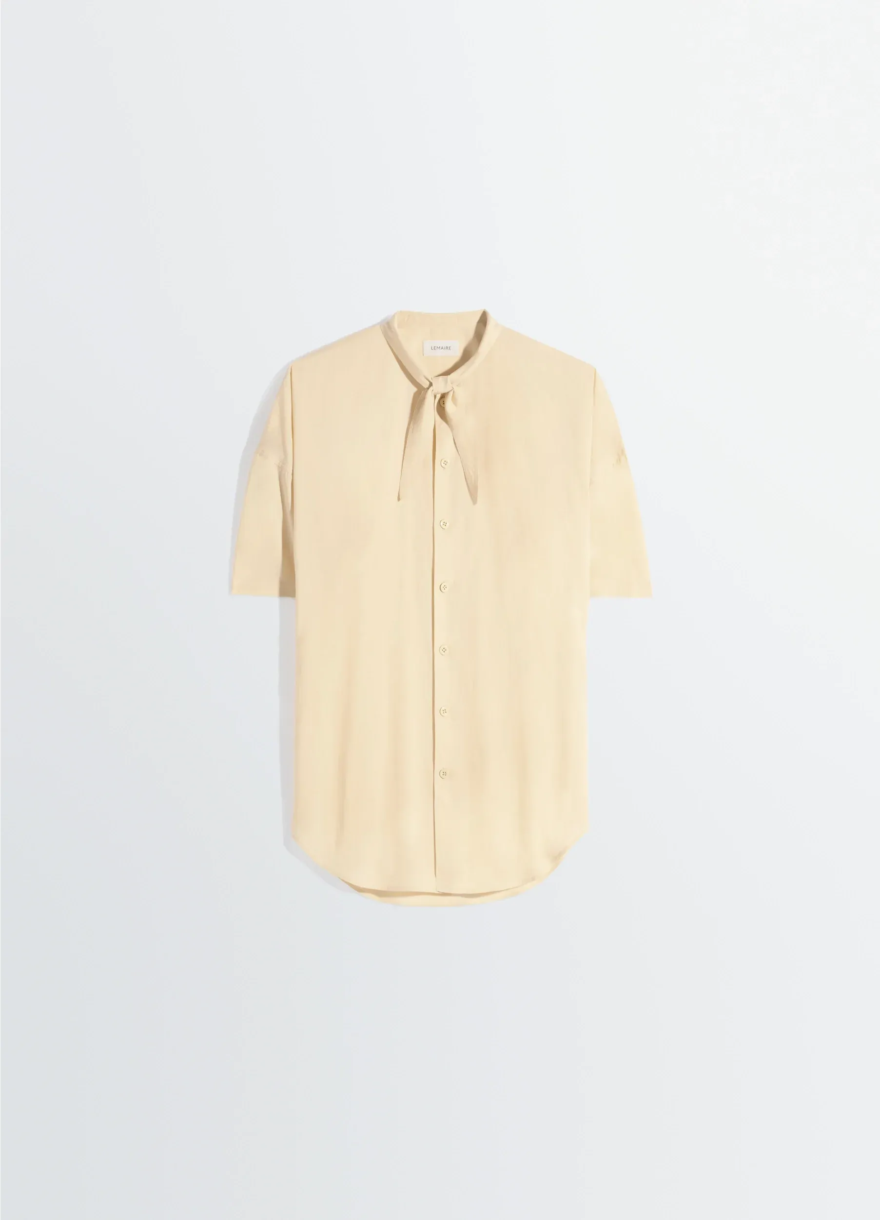 SHORT SLEEVE SHIRT WITH FOULARD IN WASHED COTTON MUSLIN sold by Lemaire product image thumbnail 5