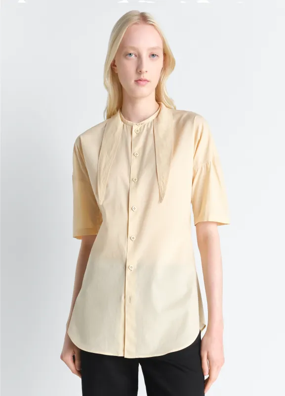 SHORT SLEEVE SHIRT WITH FOULARD IN WASHED COTTON MUSLIN made by Lemaire