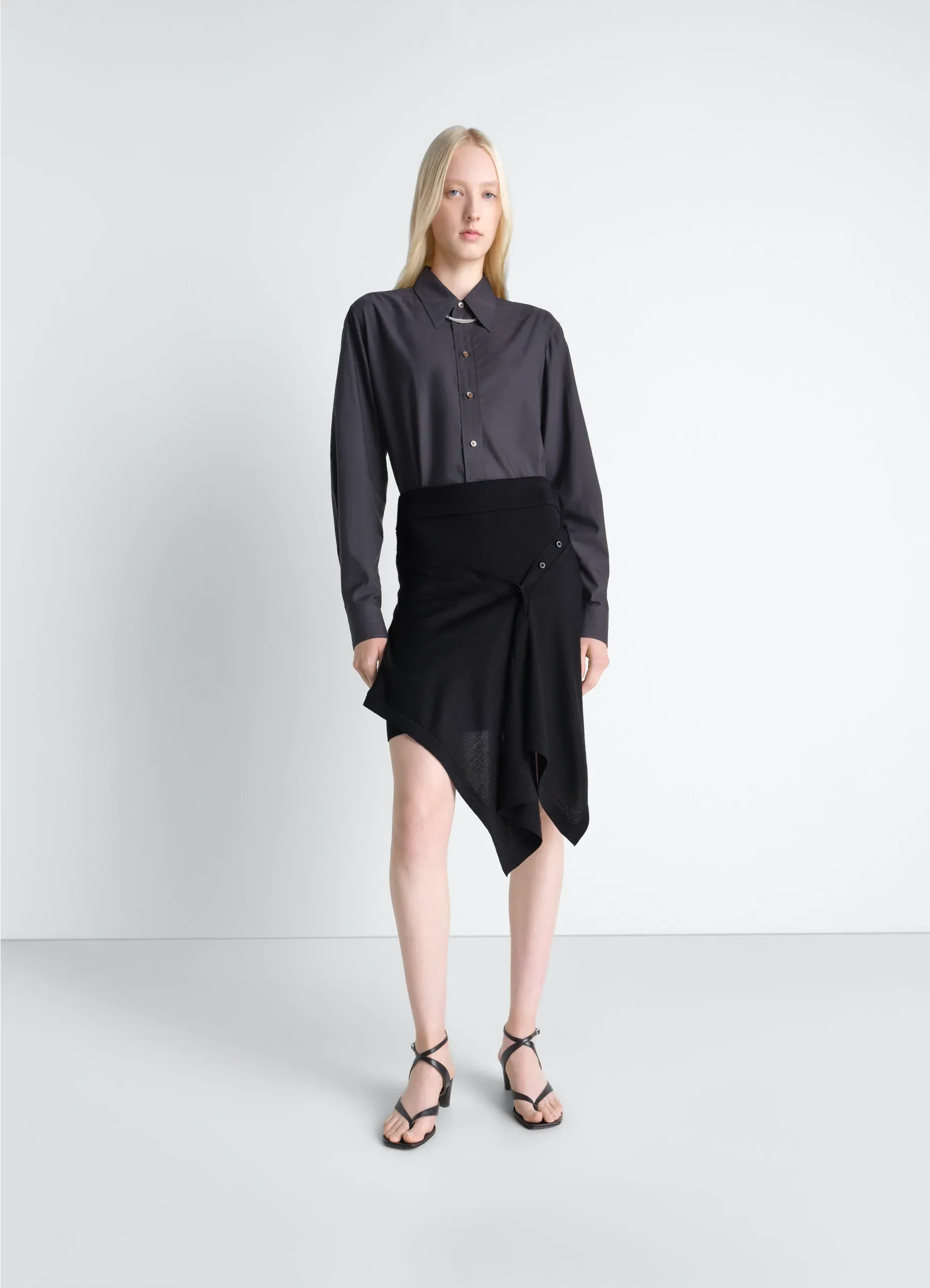 BUTTONED SKIRT IN MERINO BLEND sold by Lemaire product image thumbnail 3