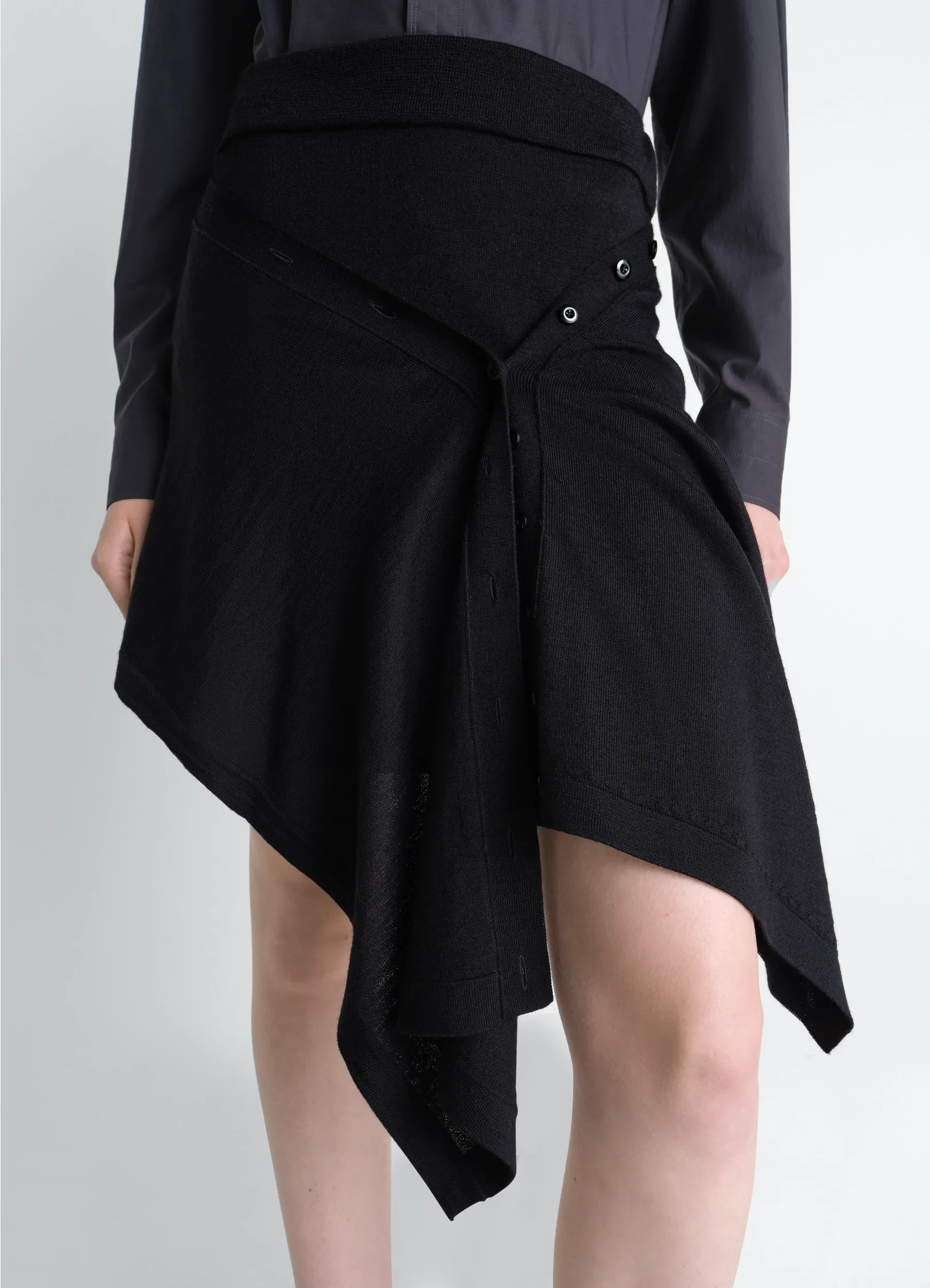 BUTTONED SKIRT IN MERINO BLEND sold by Lemaire product image thumbnail 2