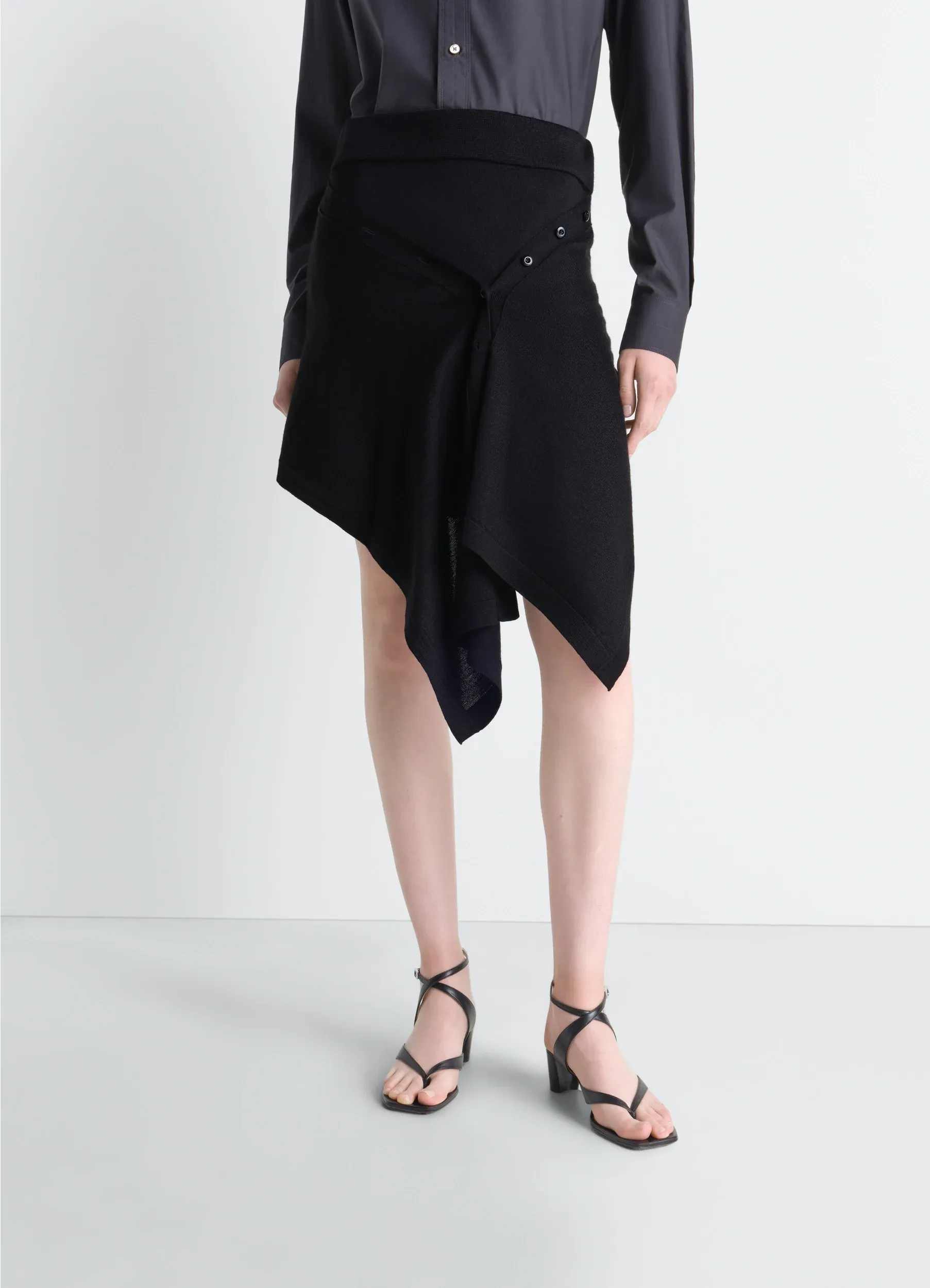 BUTTONED SKIRT IN MERINO BLEND sold by Lemaire product image thumbnail 4