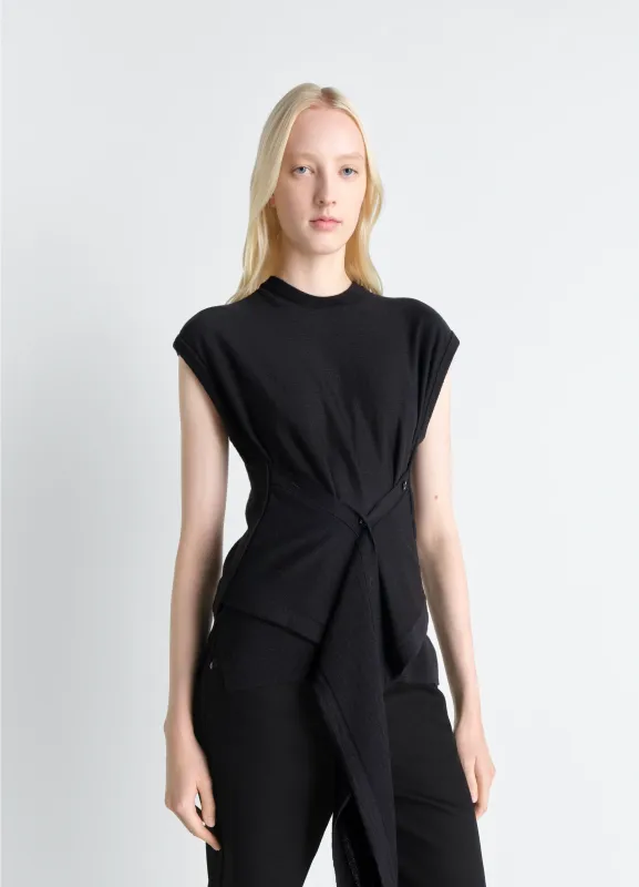 SLEEVELESS BUTTONED TOP IN MERINO BLEND made by Lemaire
