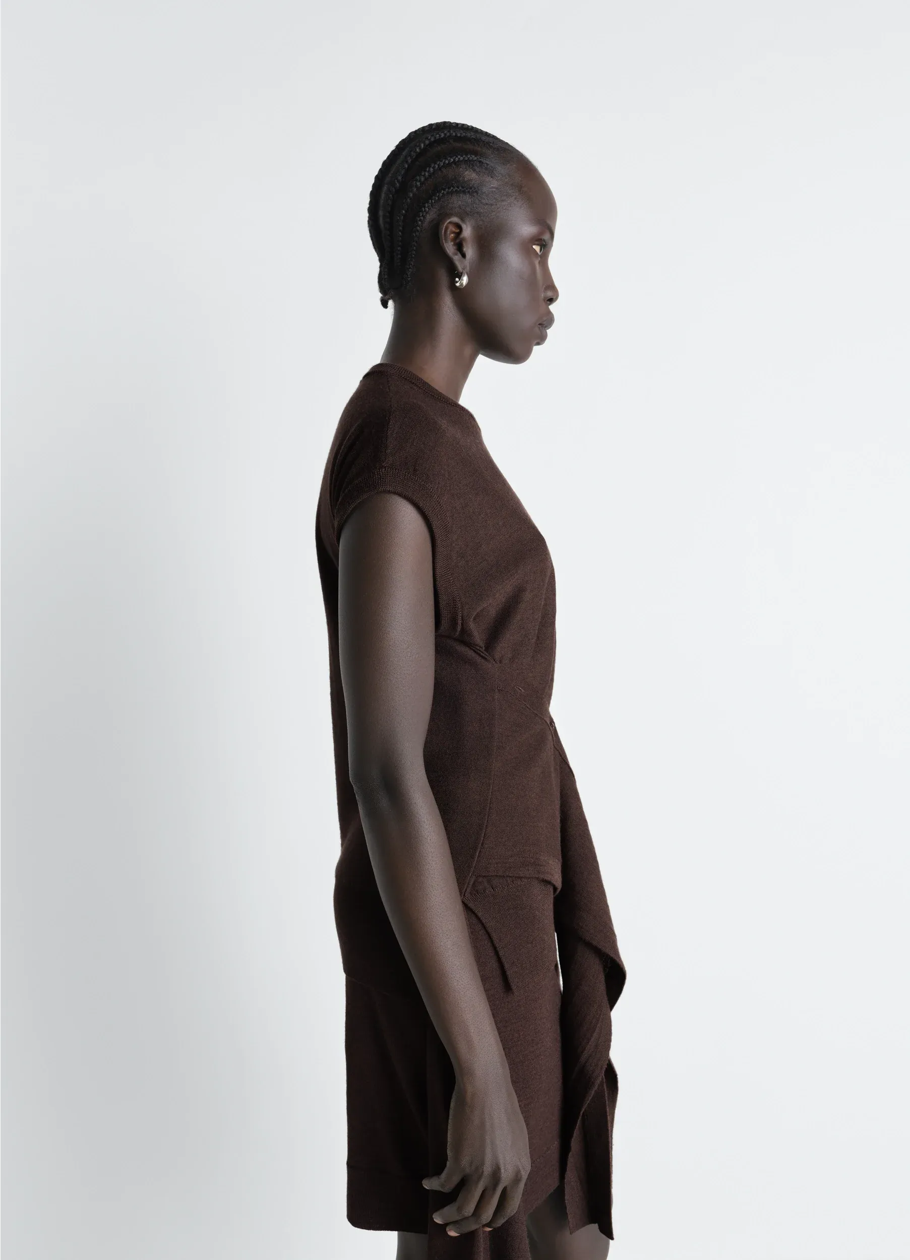 SLEEVELESS BUTTONED TOP IN MERINO BLEND sold by Lemaire product image thumbnail 3