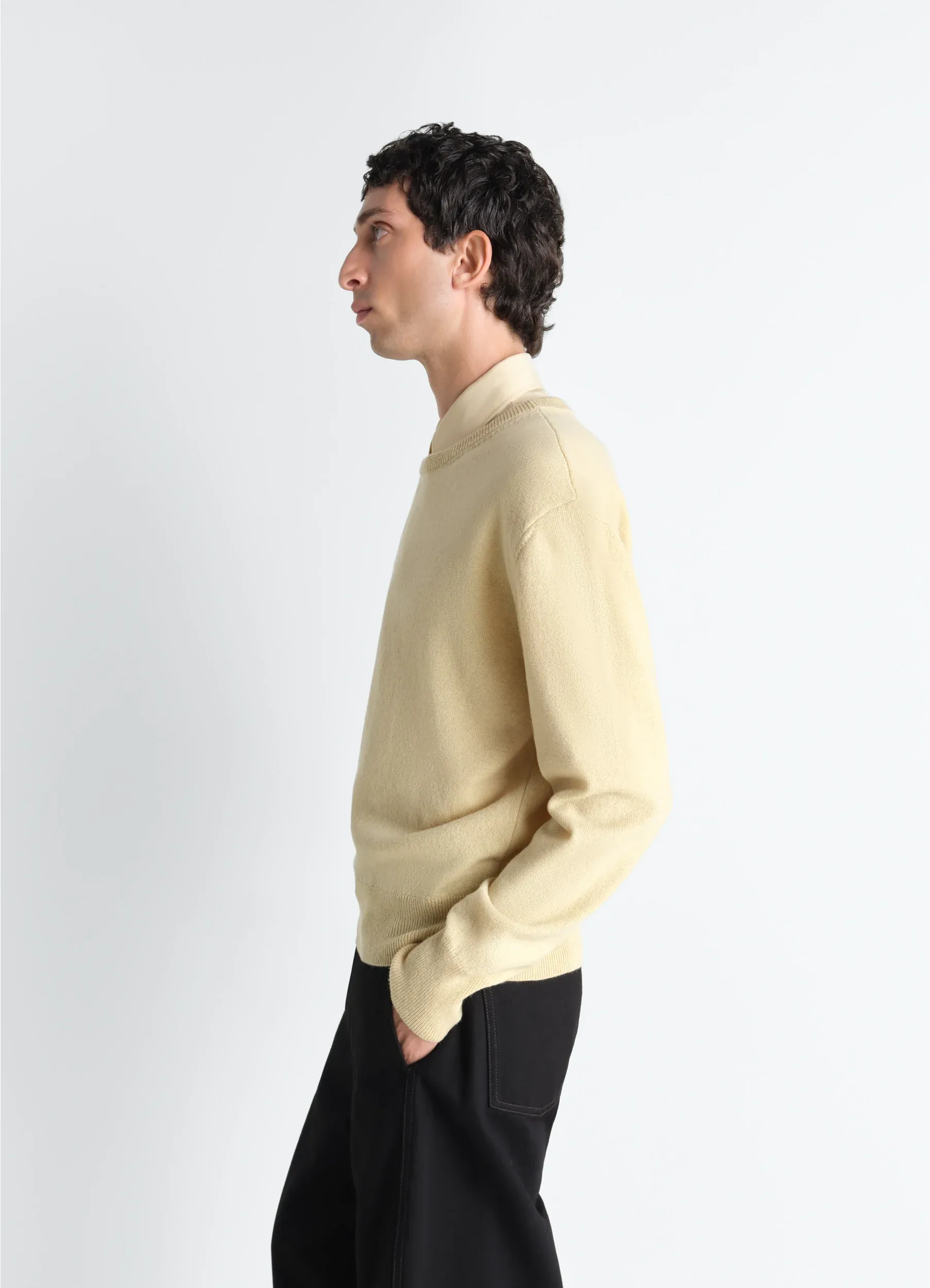 CREW NECK SWEATER IN CASHMERE WOOL sold by Lemaire product image thumbnail 5