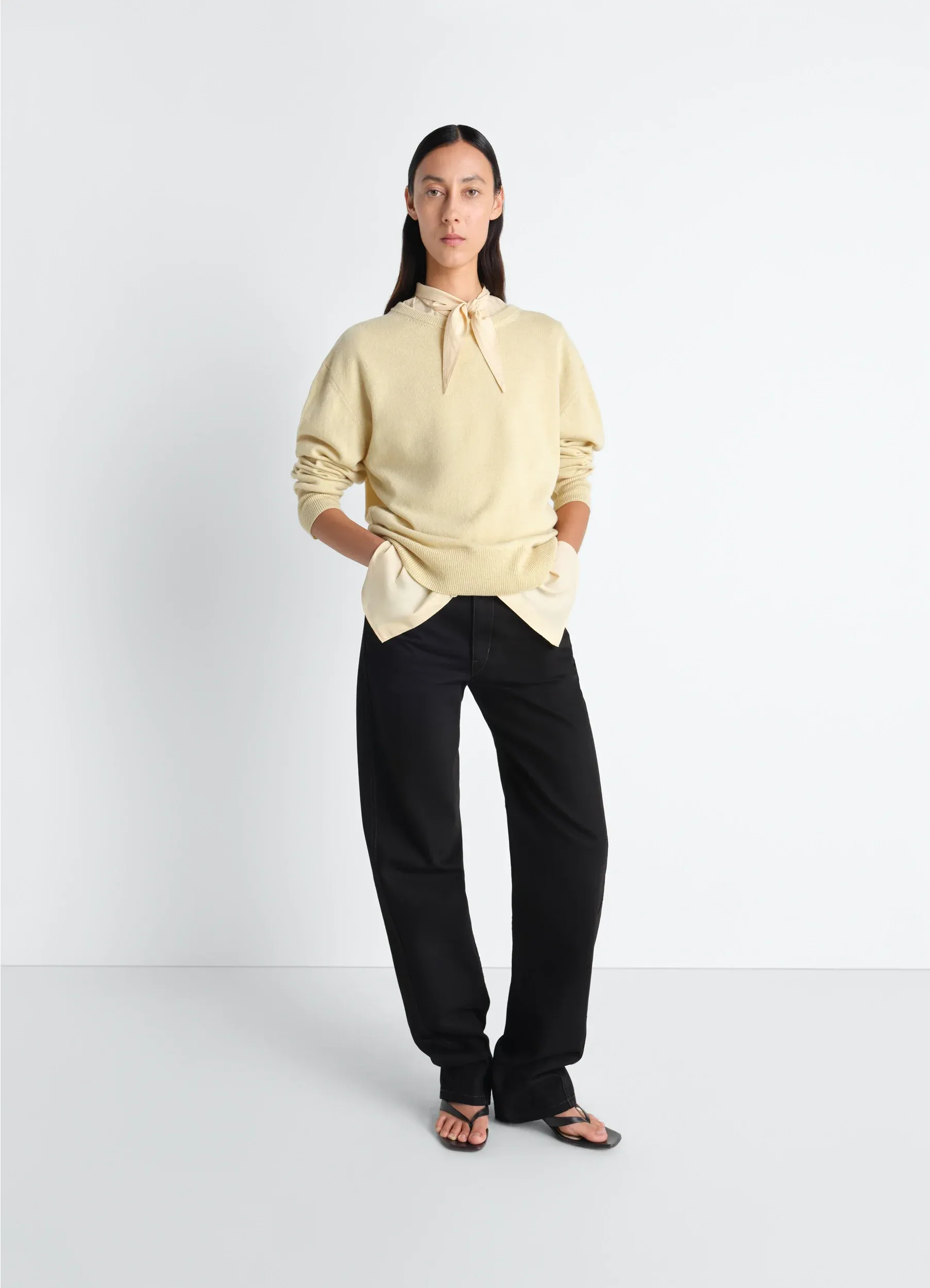 CREW NECK SWEATER IN CASHMERE WOOL sold by Lemaire product image thumbnail 2