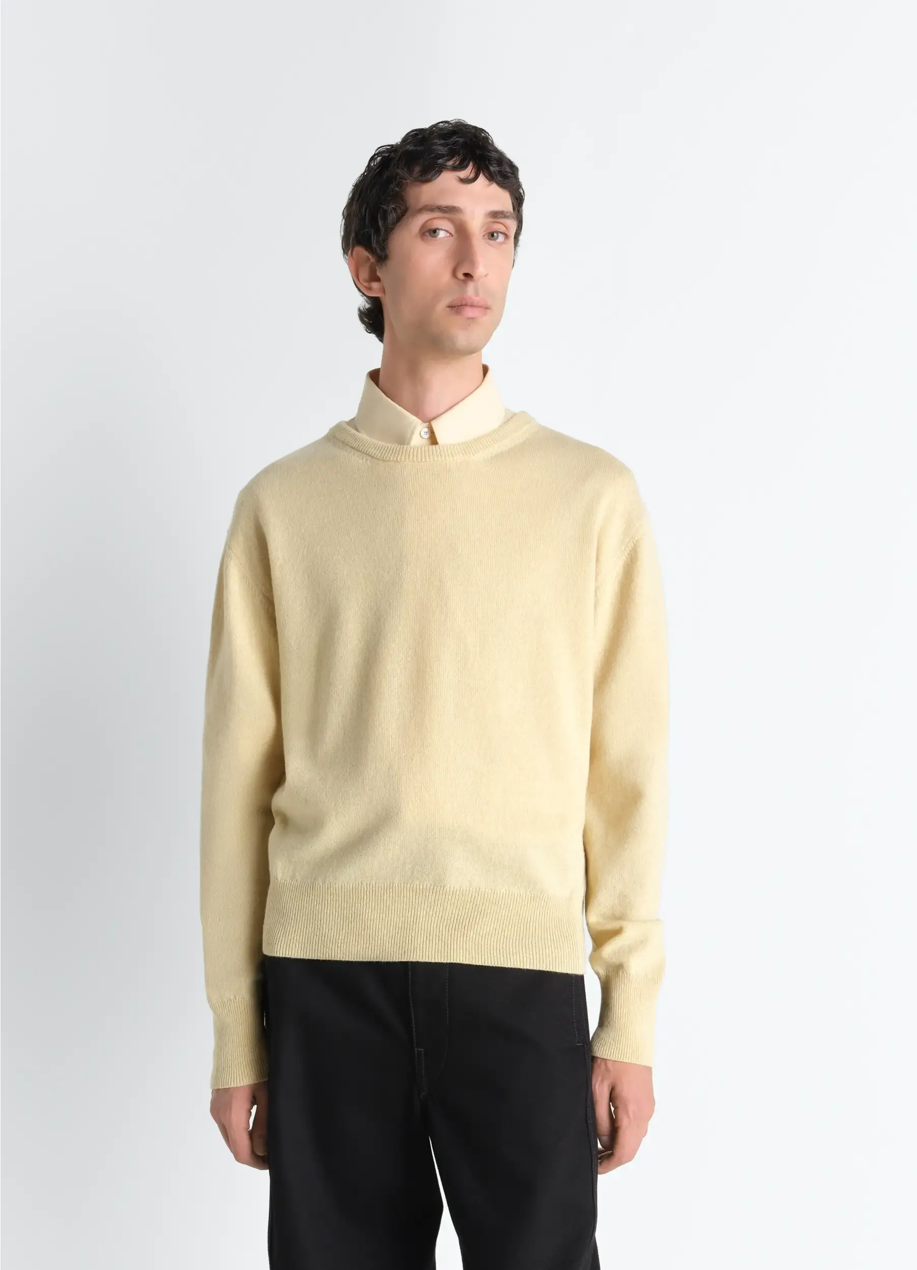 CREW NECK SWEATER IN CASHMERE WOOL sold by Lemaire product image thumbnail 3