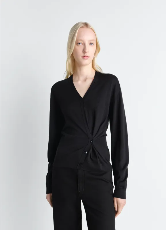 TWISTED V NECK JUMPER IN MERINO BLEND made by Lemaire