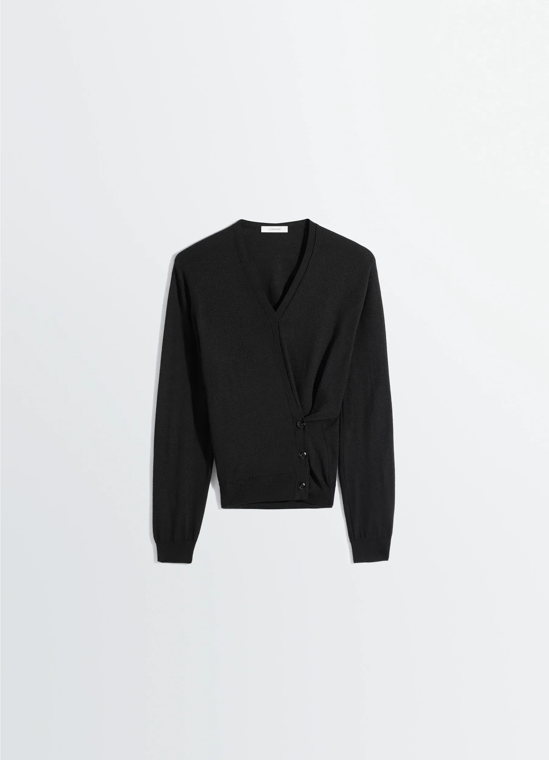 TWISTED V NECK JUMPER IN MERINO BLEND sold by Lemaire product image thumbnail 5