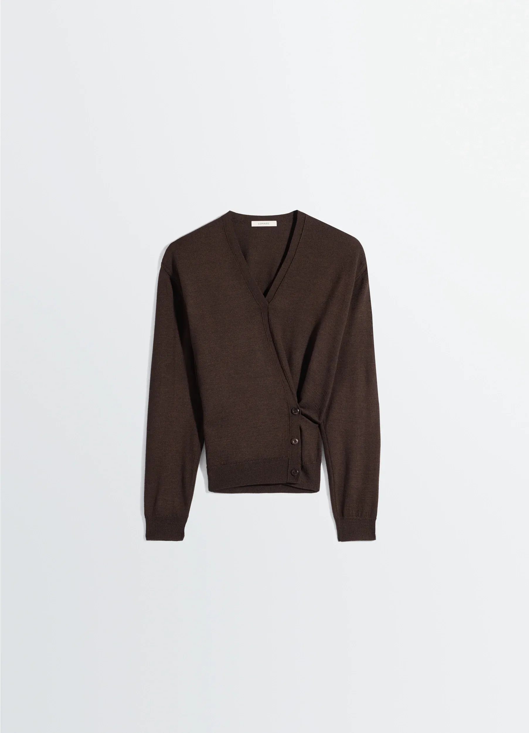 TWISTED V NECK JUMPER IN MERINO BLEND sold by Lemaire product image thumbnail 4