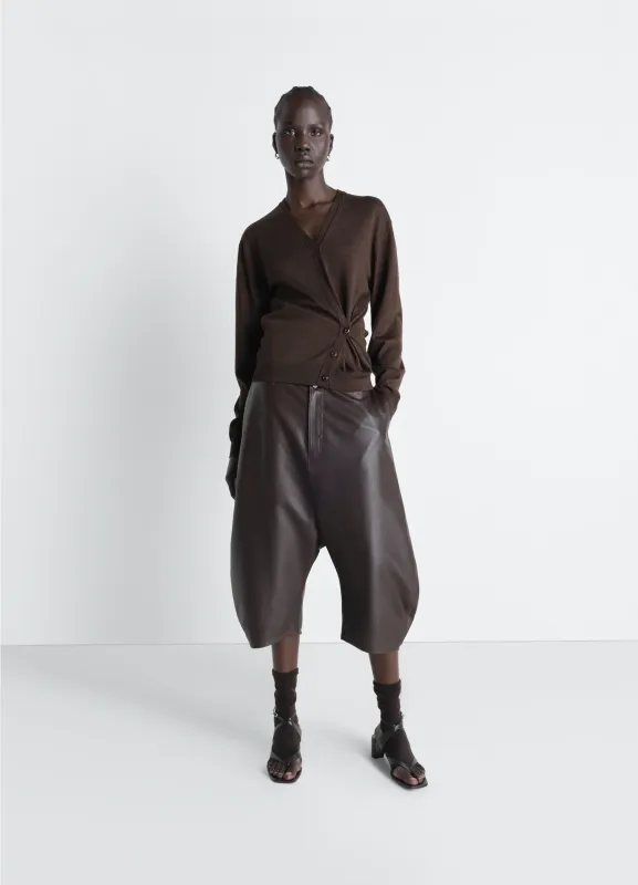 TWISTED V NECK JUMPER IN MERINO BLEND sold by Lemaire