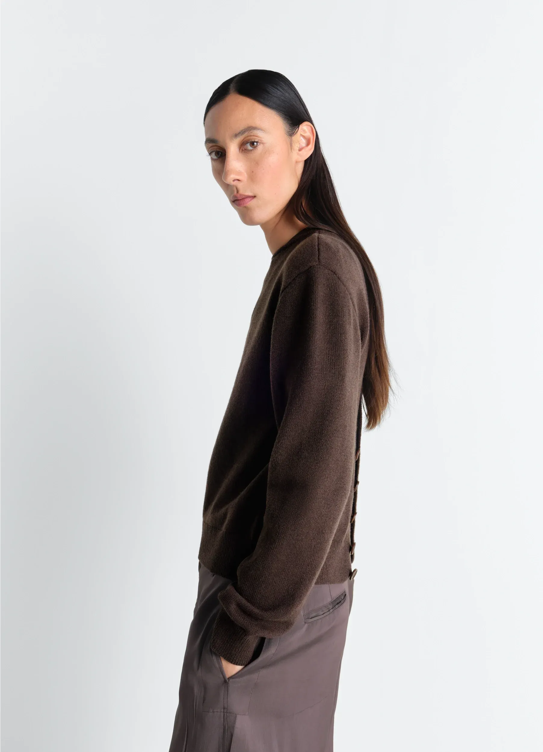 REVERSIBLE BUTTONED SWEATER IN CASHMERE WOOL sold by Lemaire product image thumbnail 3