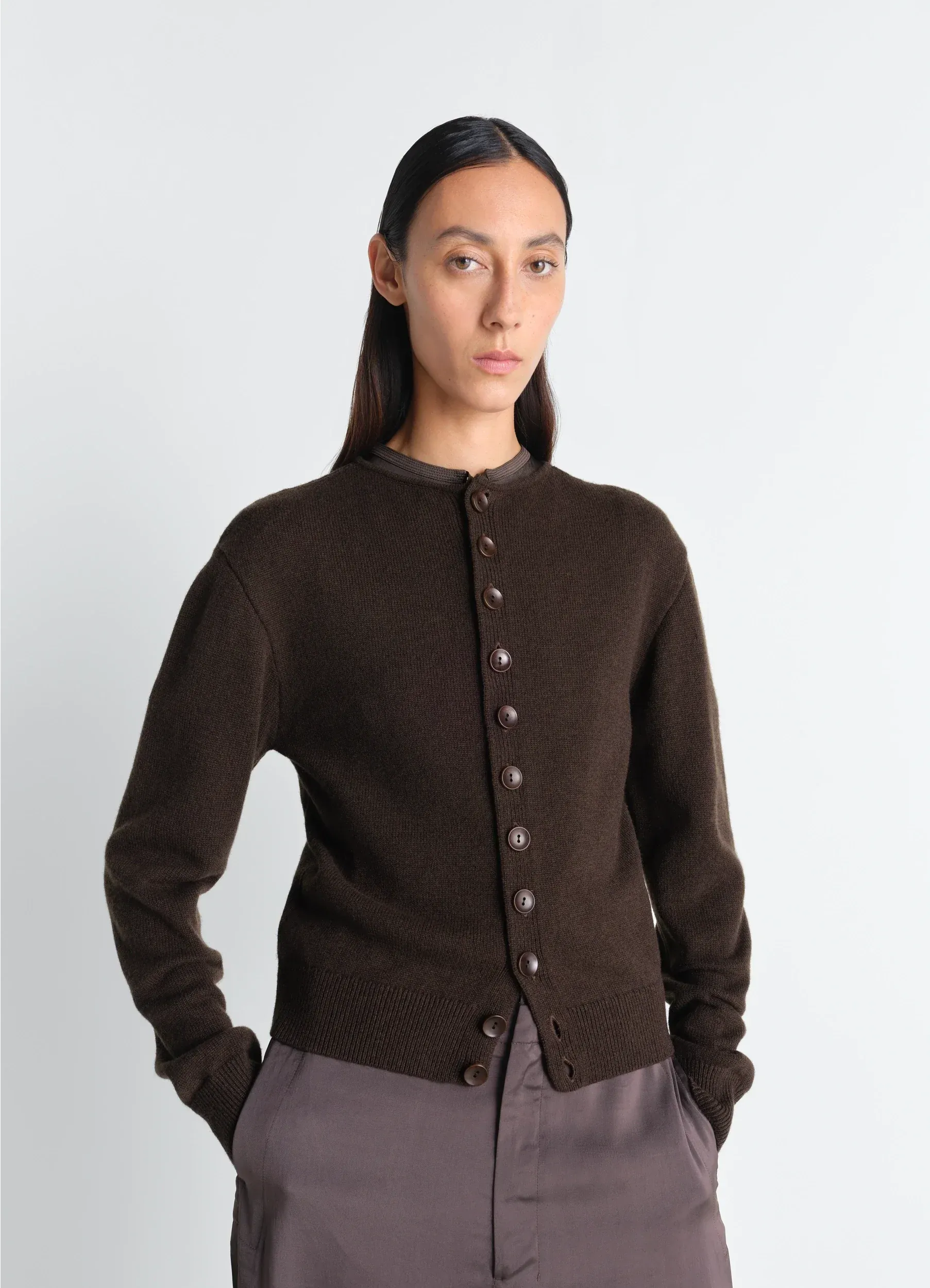 REVERSIBLE BUTTONED SWEATER IN CASHMERE WOOL sold by Lemaire