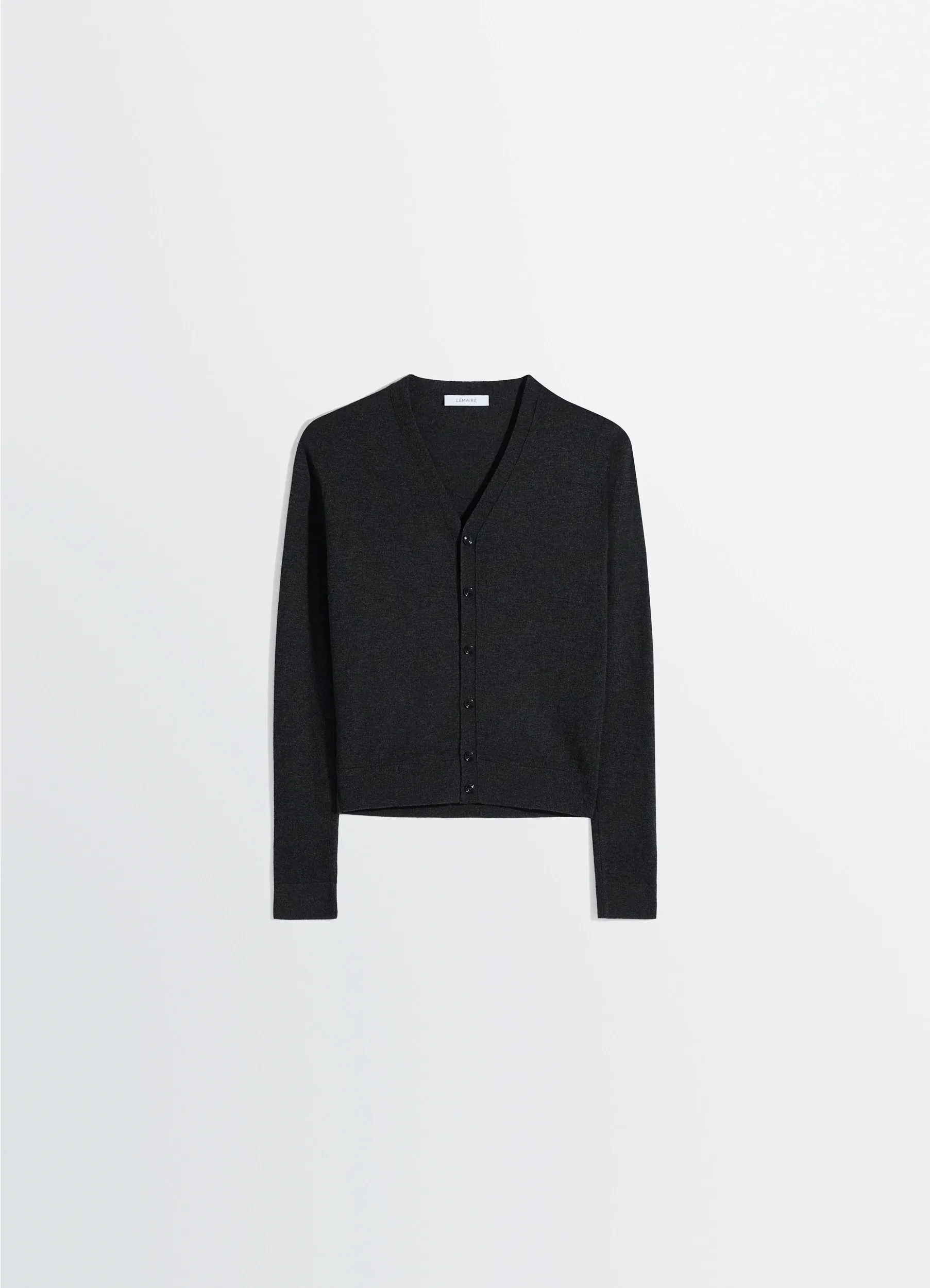 V NECK BUTTONED CARDIGAN IN FINE WOOL sold by Lemaire product image thumbnail 4