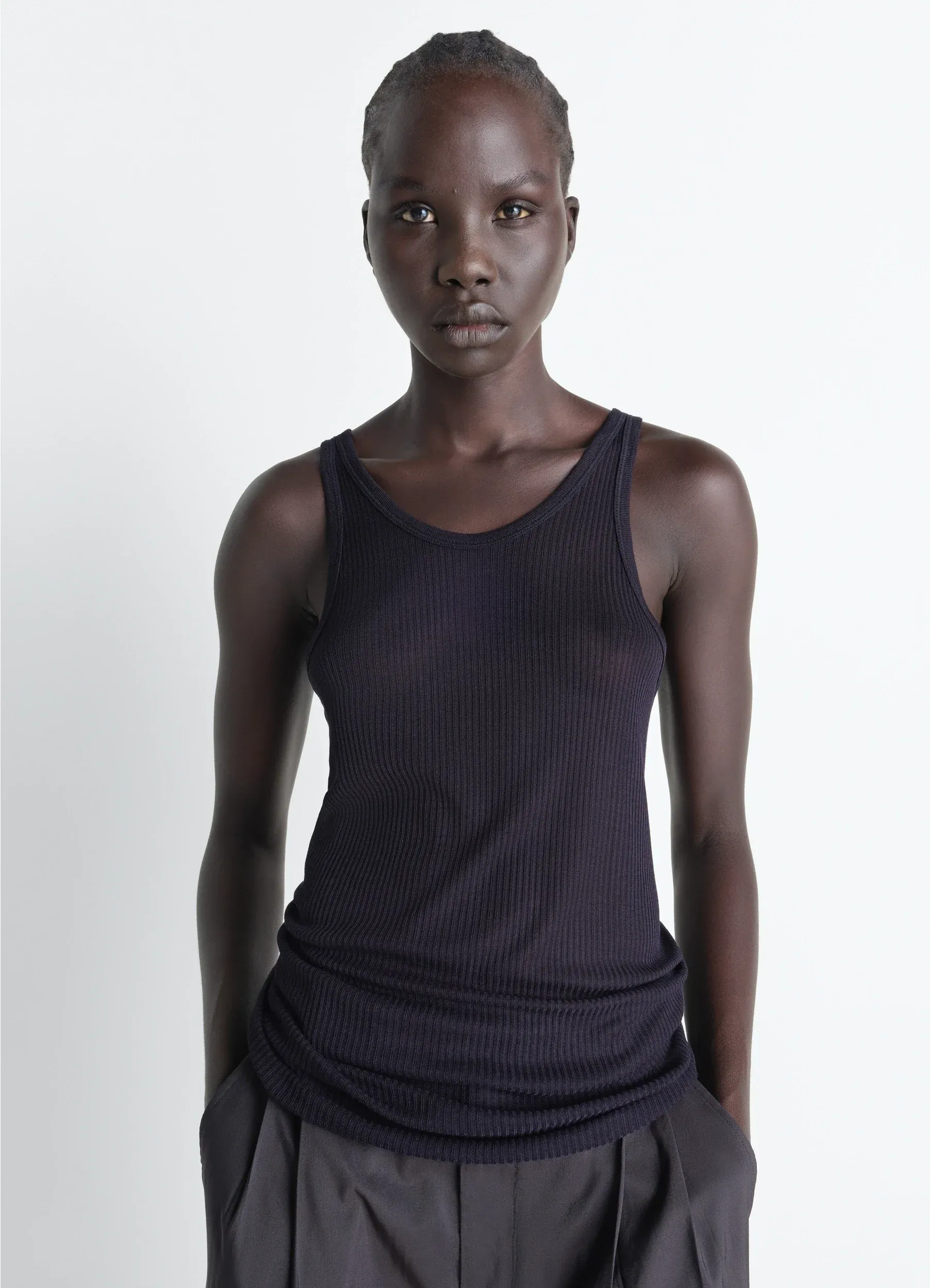 SEAMLESS TANK TOP IN VISCOSE SILK sold by Lemaire product image thumbnail 2