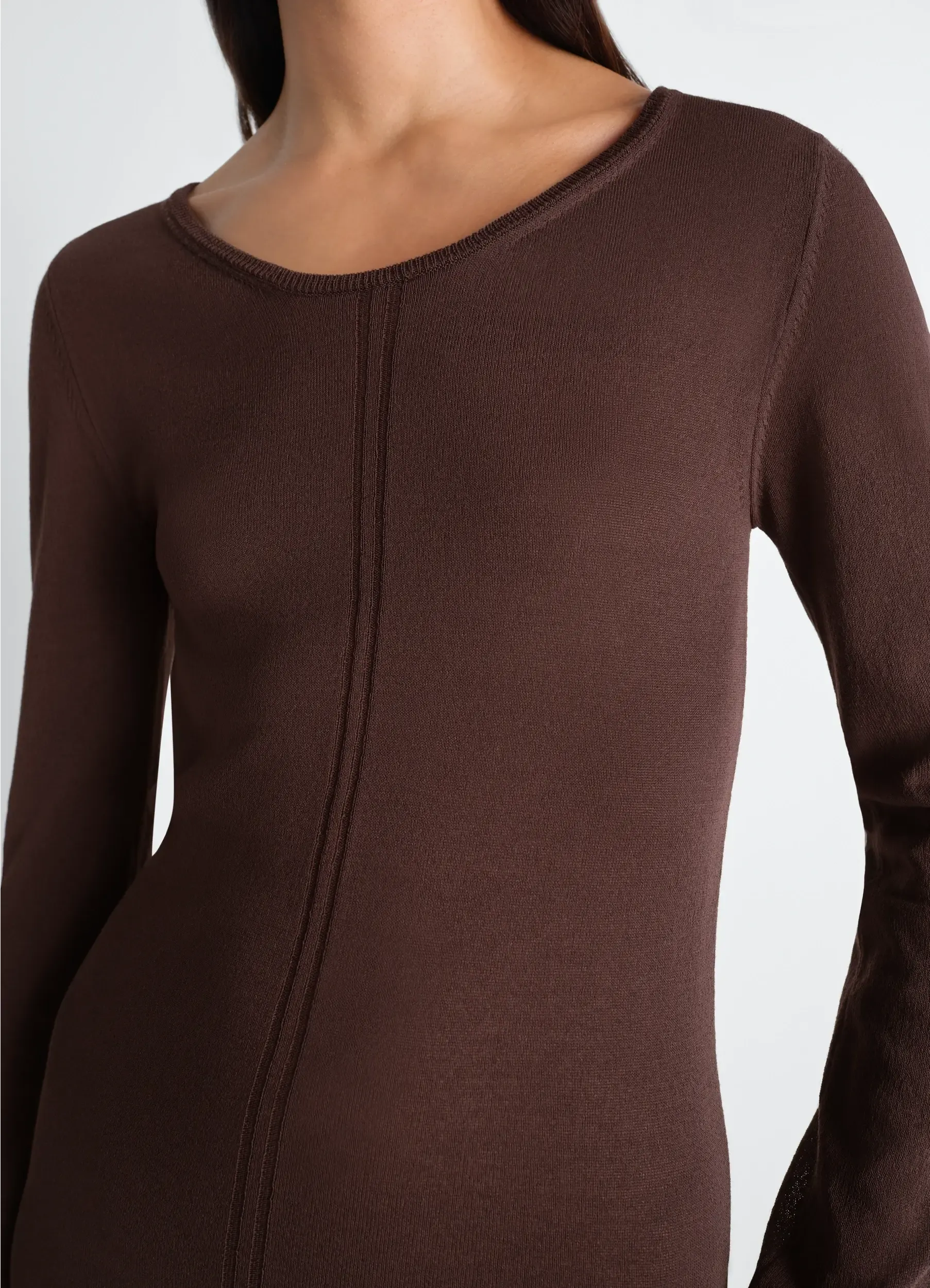LONG SLEEVE TUBE DRESS IN VISCOSE CREPE sold by Lemaire product image thumbnail 4