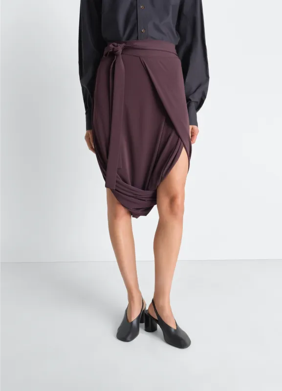 SOFT WRAP SKIRT IN VISCOSE CREPE JERSEY made by Lemaire