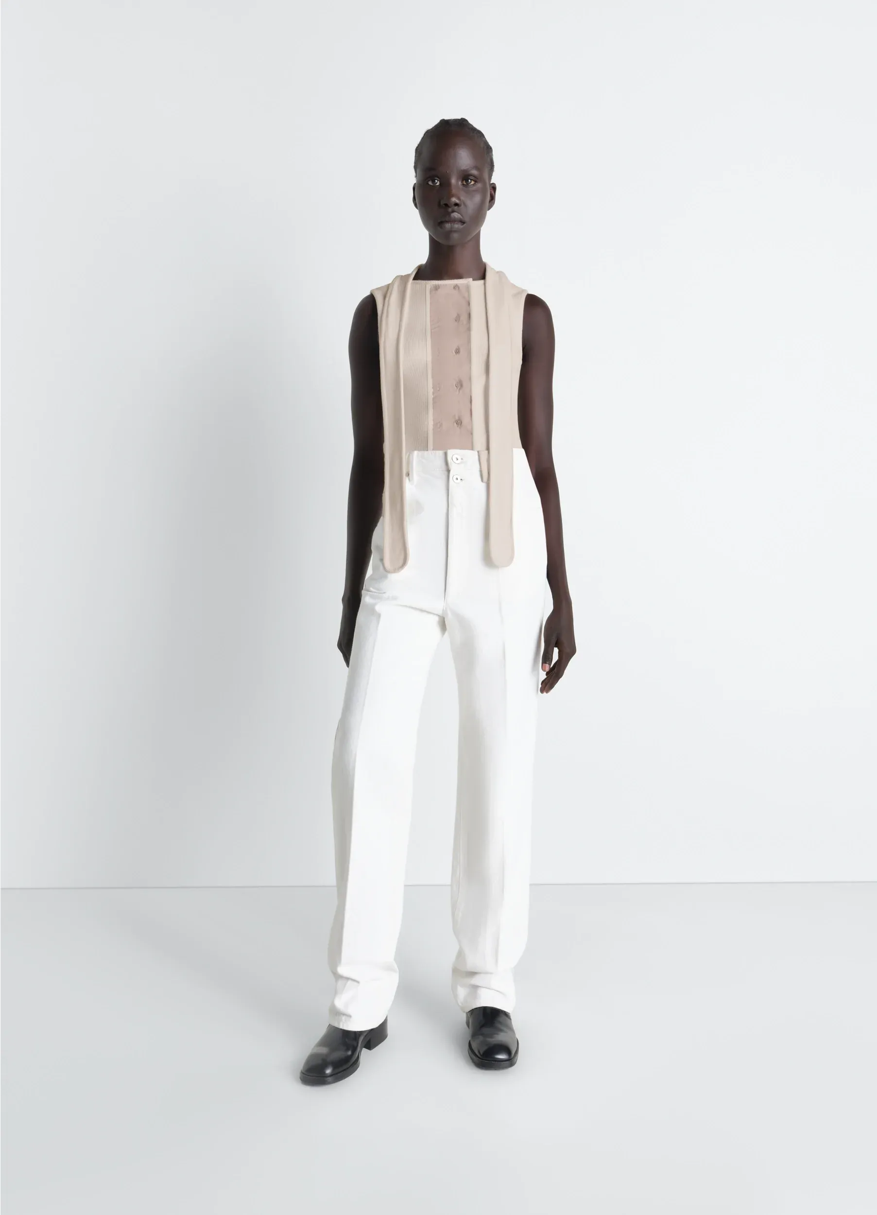 ASYMMETRICAL FITTED TOP IN JERSEY sold by Lemaire product image thumbnail 3