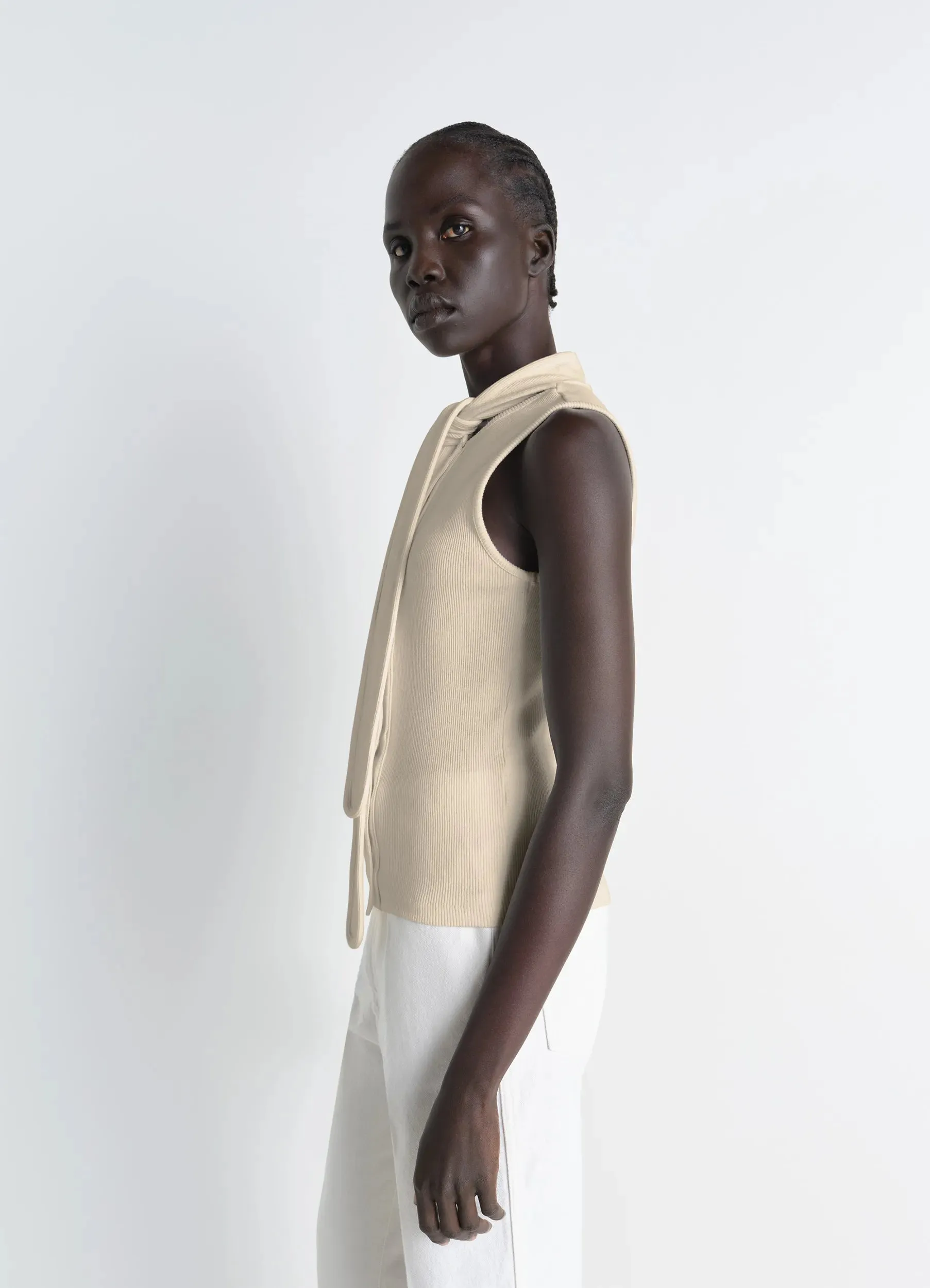 ASYMMETRICAL FITTED TOP IN JERSEY sold by Lemaire