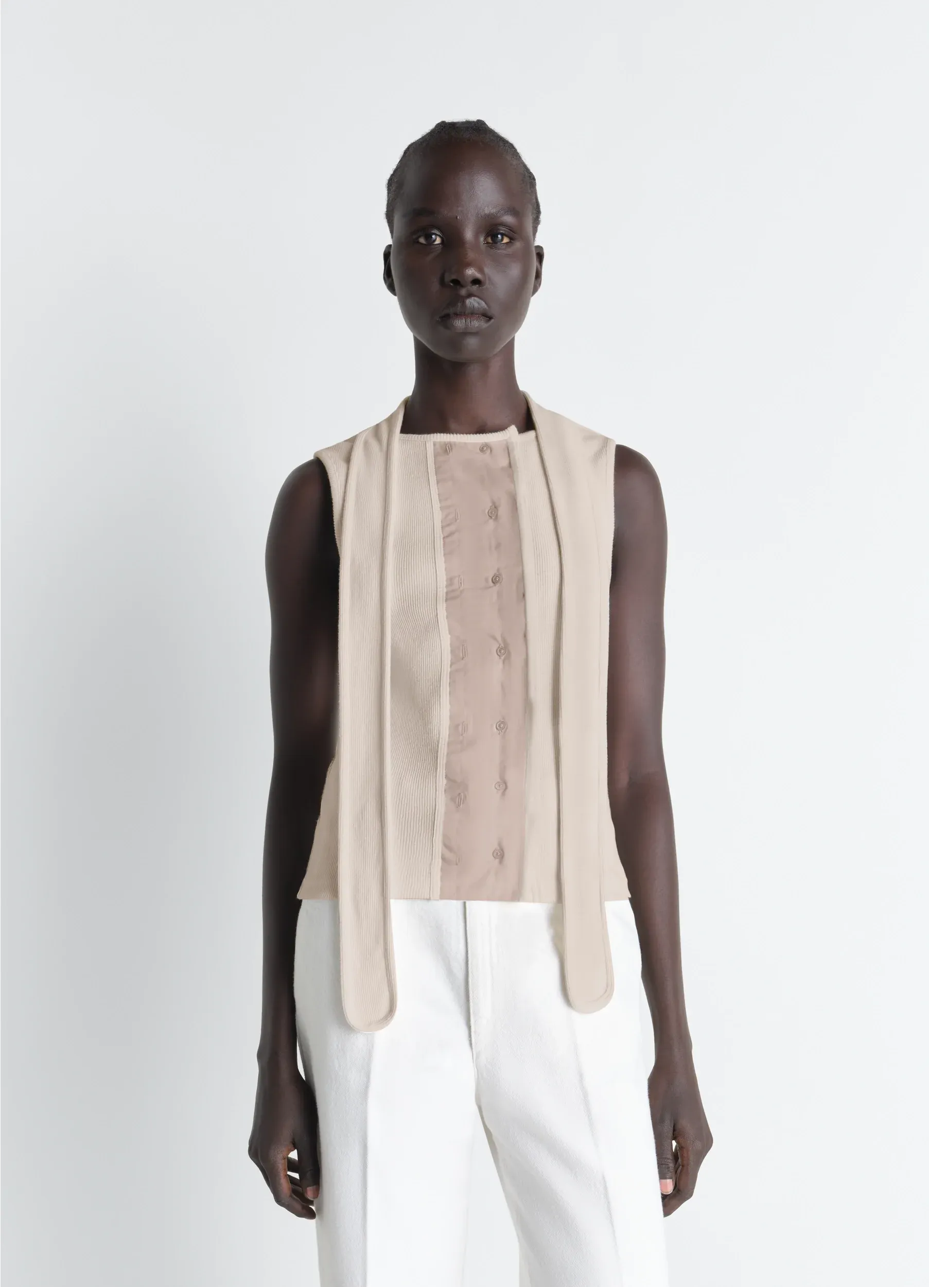 ASYMMETRICAL FITTED TOP IN JERSEY sold by Lemaire product image thumbnail 2