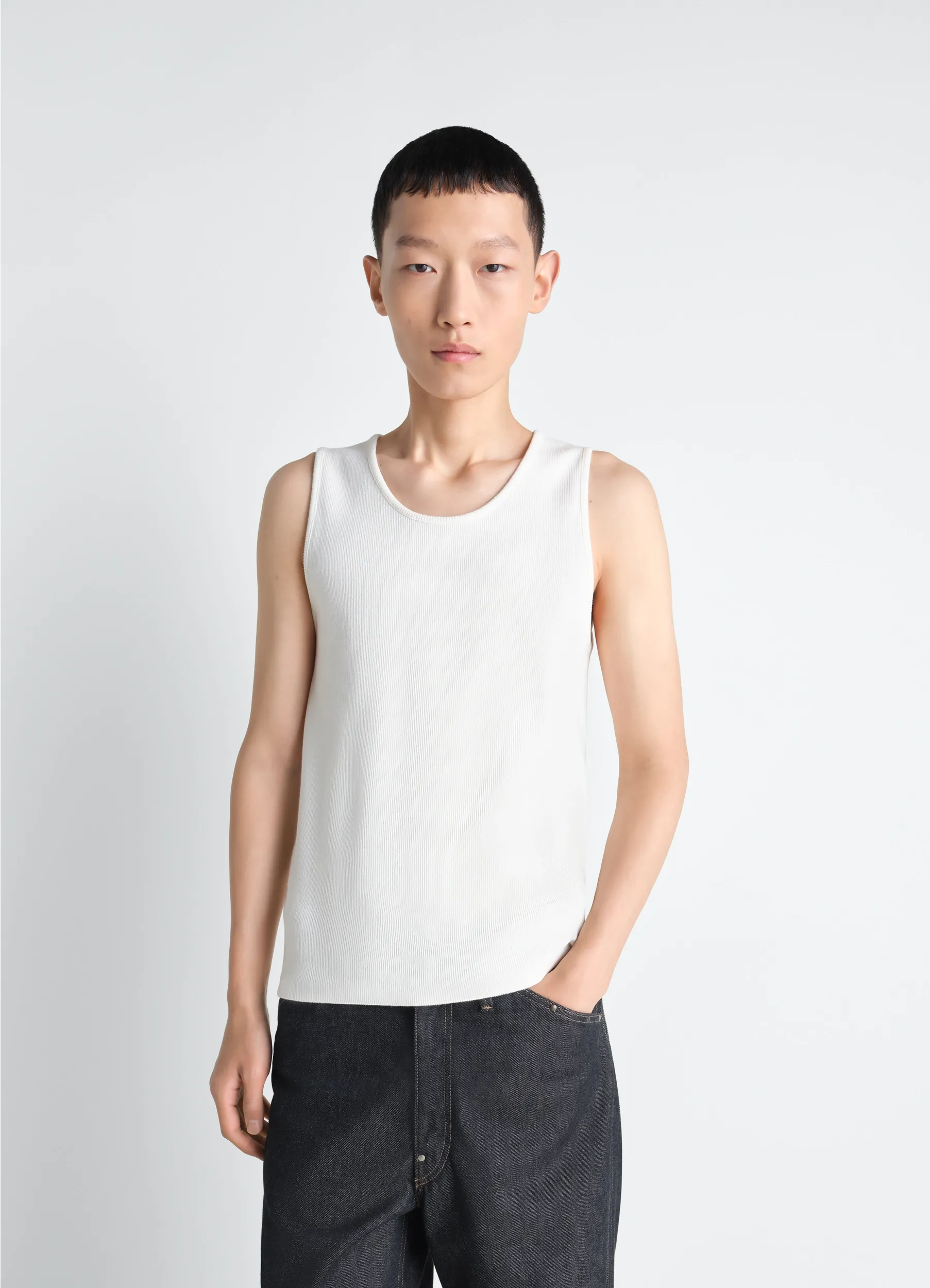 RIB TANK TOP IN COTTON JERSEY sold by Lemaire