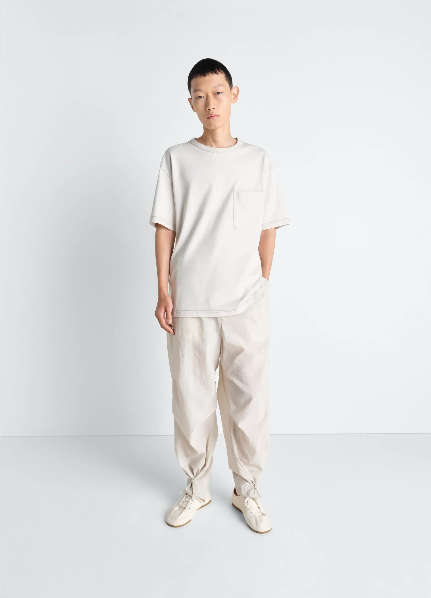 BOXY SHORT SLEEVE T-SHIRT IN JERSEY sold by Lemaire product image thumbnail 3