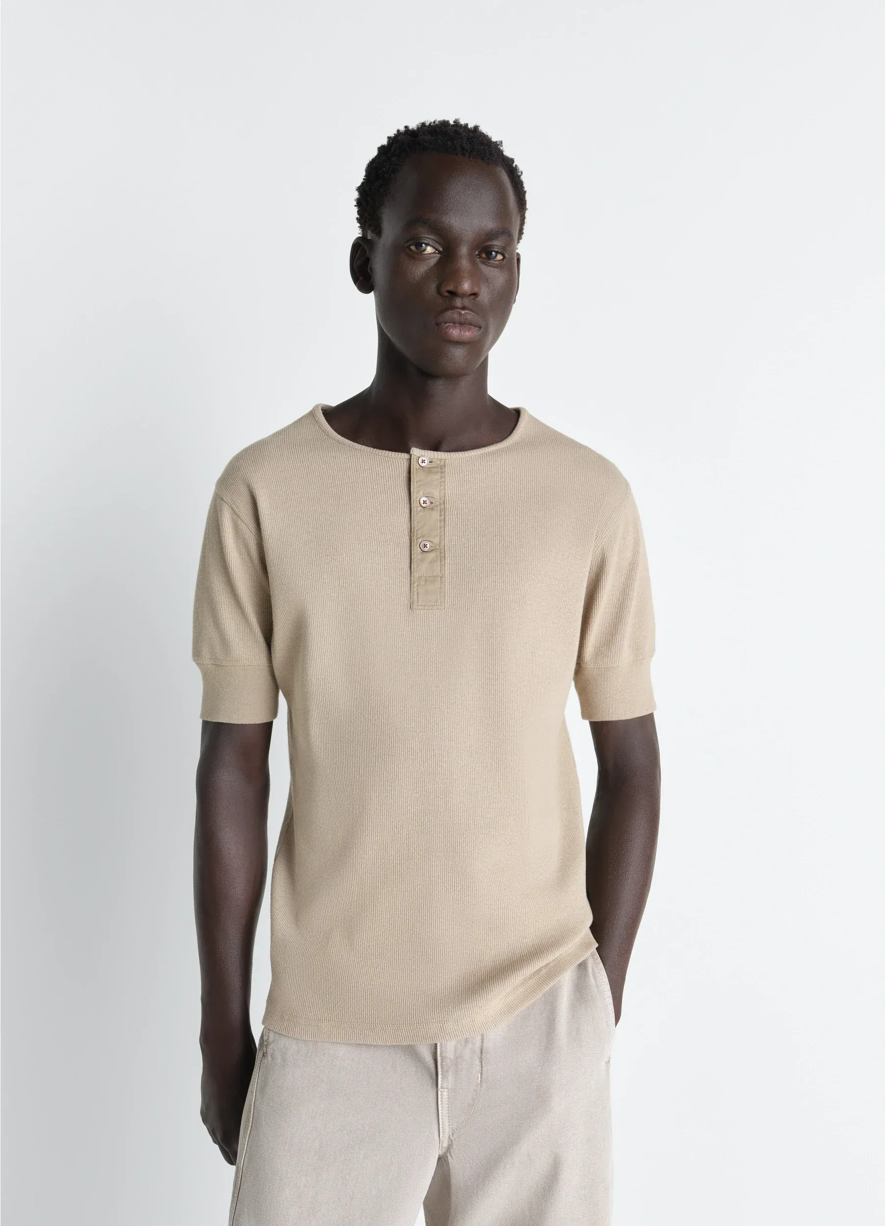 RIB HENLEY TOP IN JERSEY sold by Lemaire product image thumbnail 2