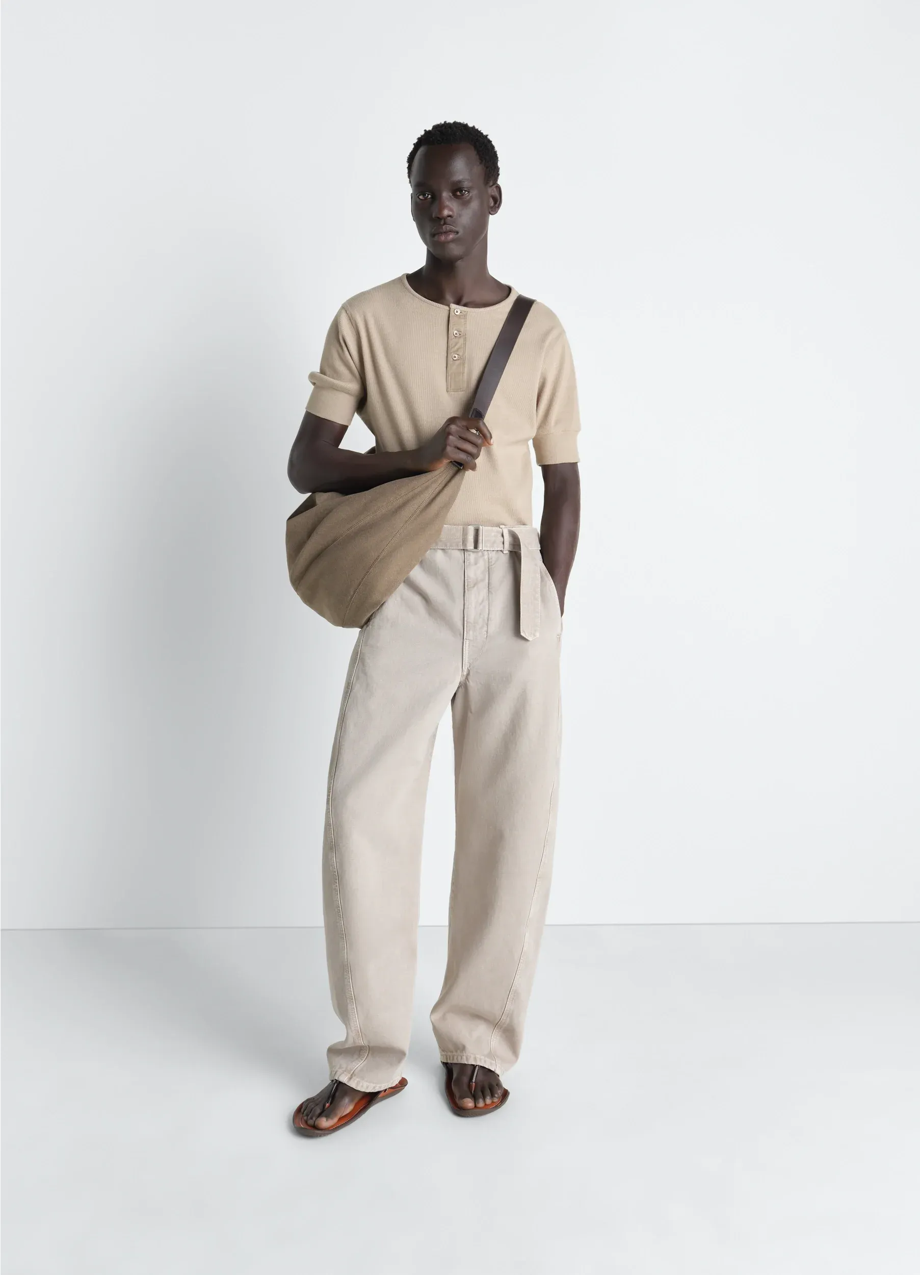 RIB HENLEY TOP IN JERSEY sold by Lemaire product image thumbnail 3