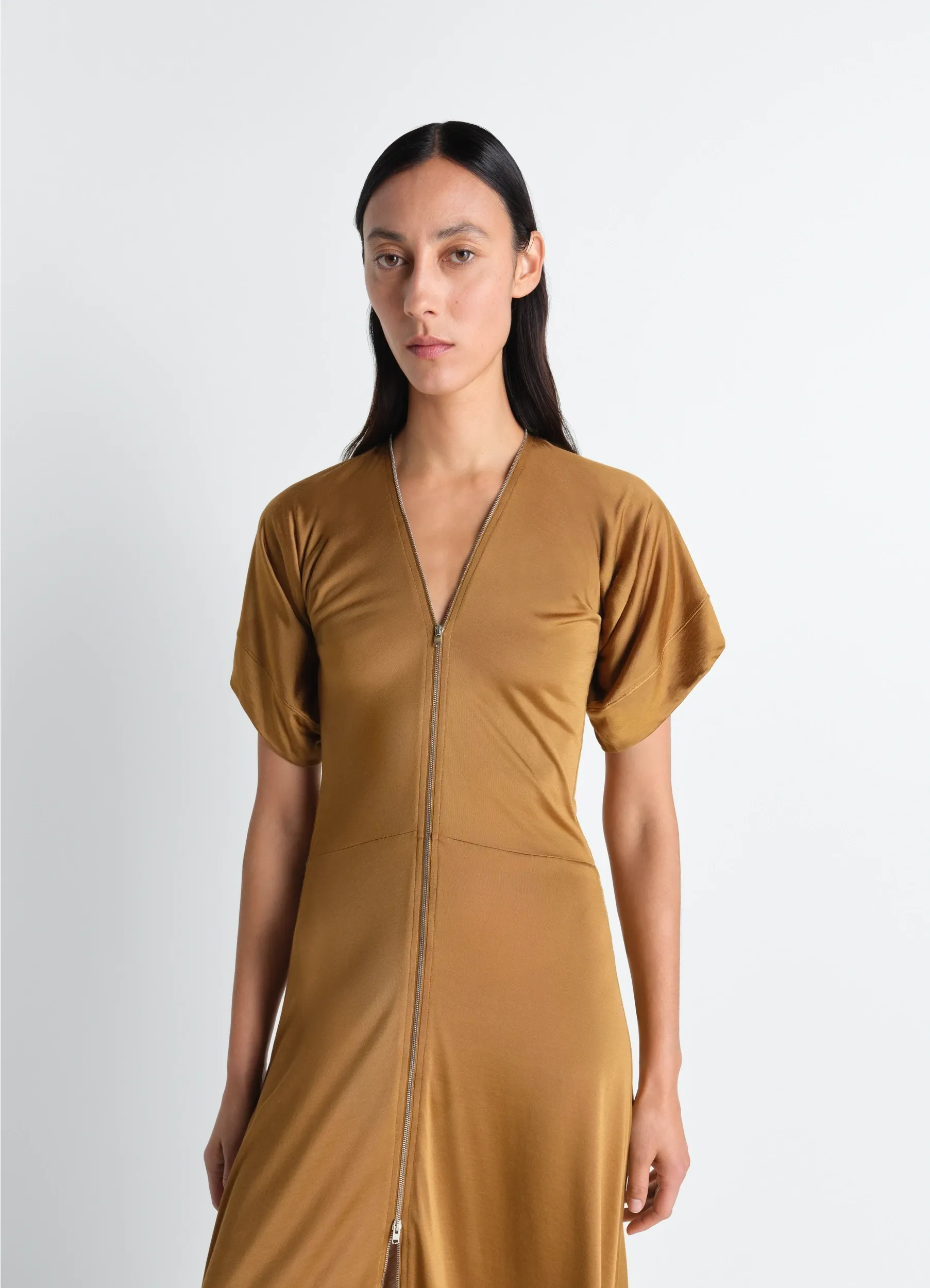 ZIP DRESS IN VISCOSE COTTON JERSEY sold by Lemaire product image thumbnail 2