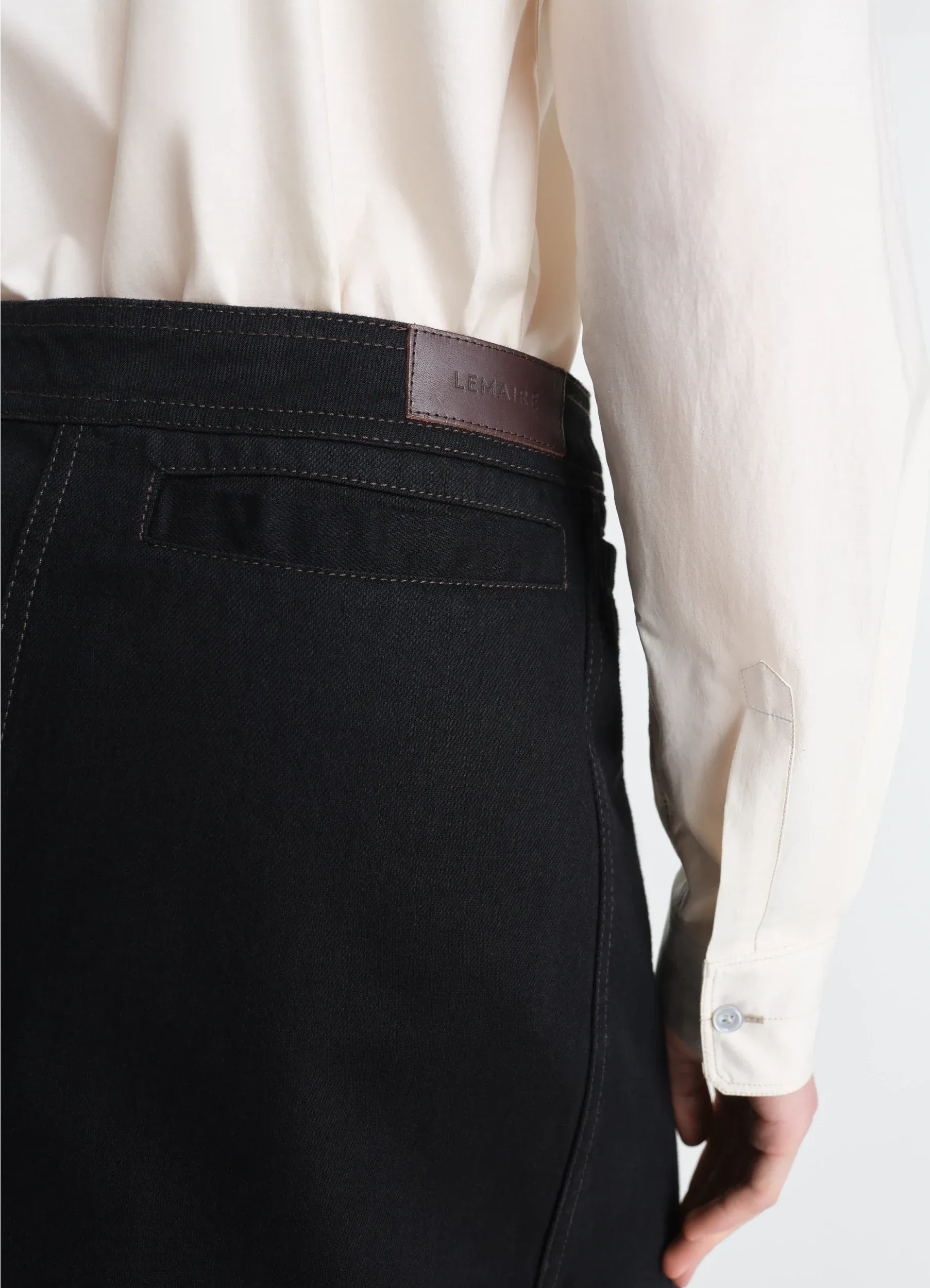 ASYMMETRIC SKIRT IN DENIM sold by Lemaire product image thumbnail 5