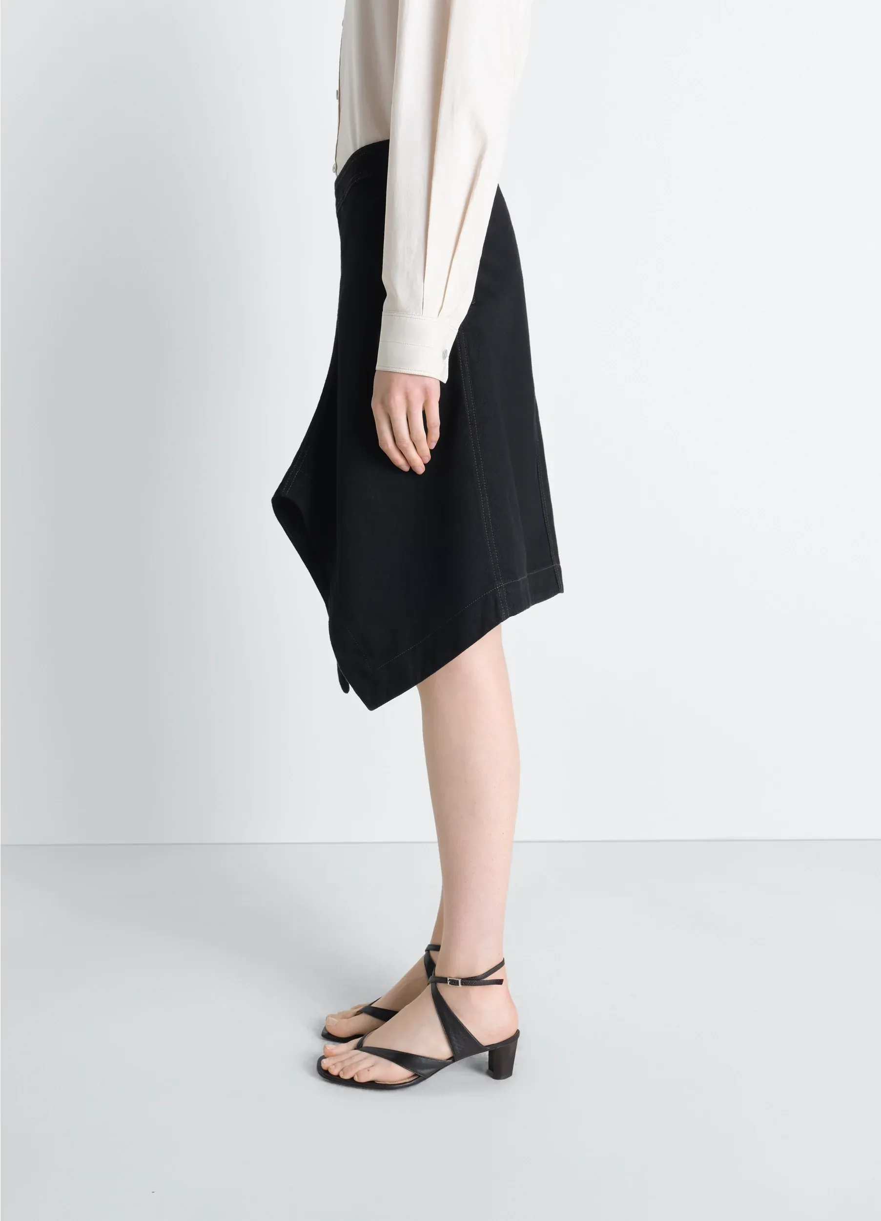 ASYMMETRIC SKIRT IN DENIM sold by Lemaire product image thumbnail 4