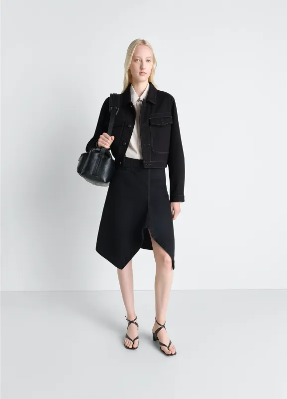 ASYMMETRIC SKIRT IN DENIM made by Lemaire