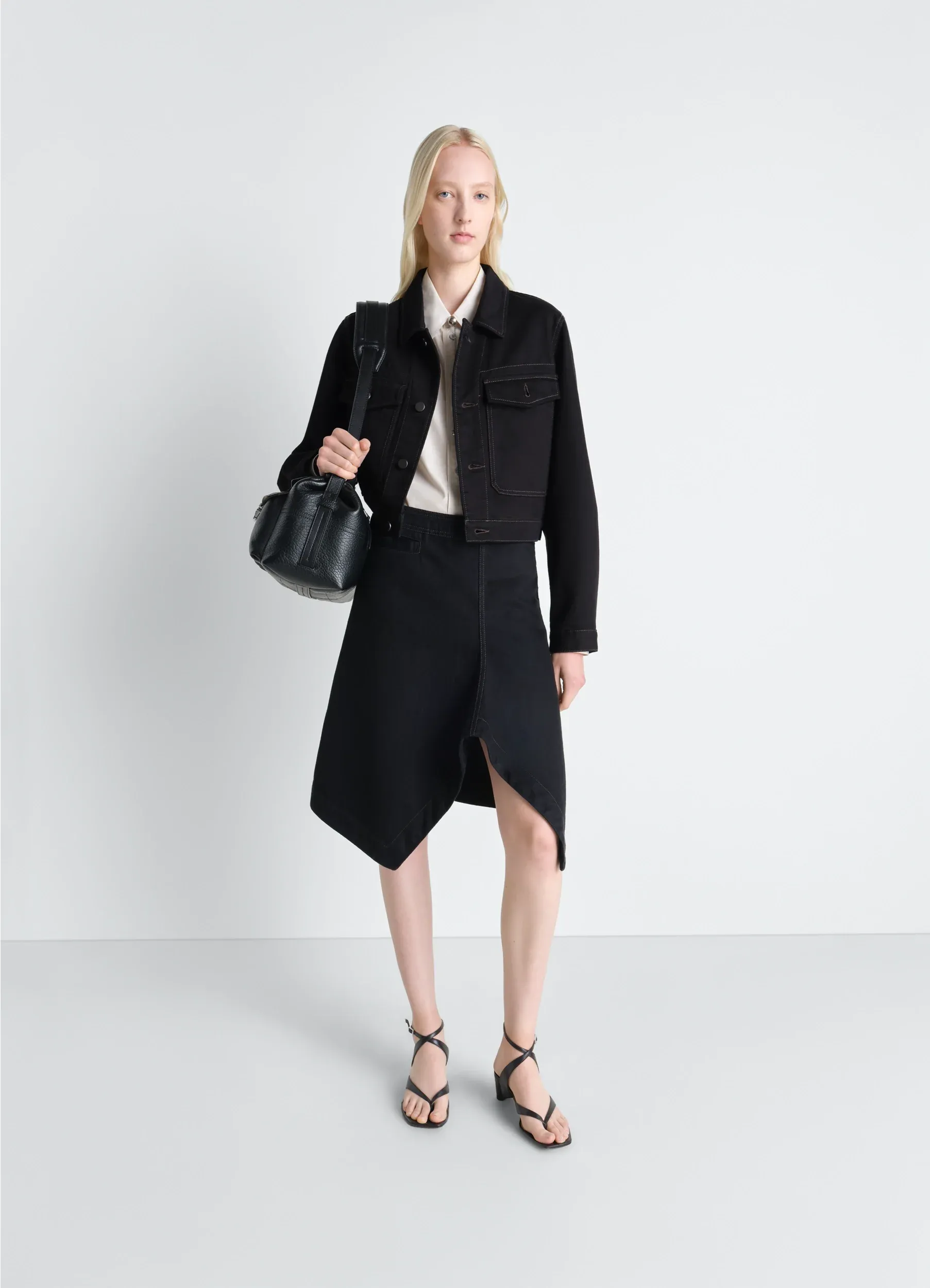 ASYMMETRIC SKIRT IN DENIM sold by Lemaire