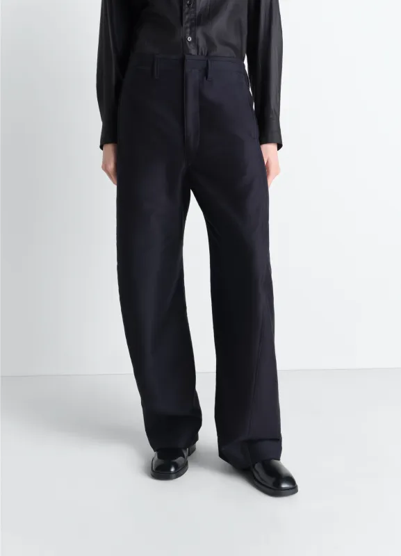 TWISTED CHINO PANTS IN COTTON SATIN made by Lemaire