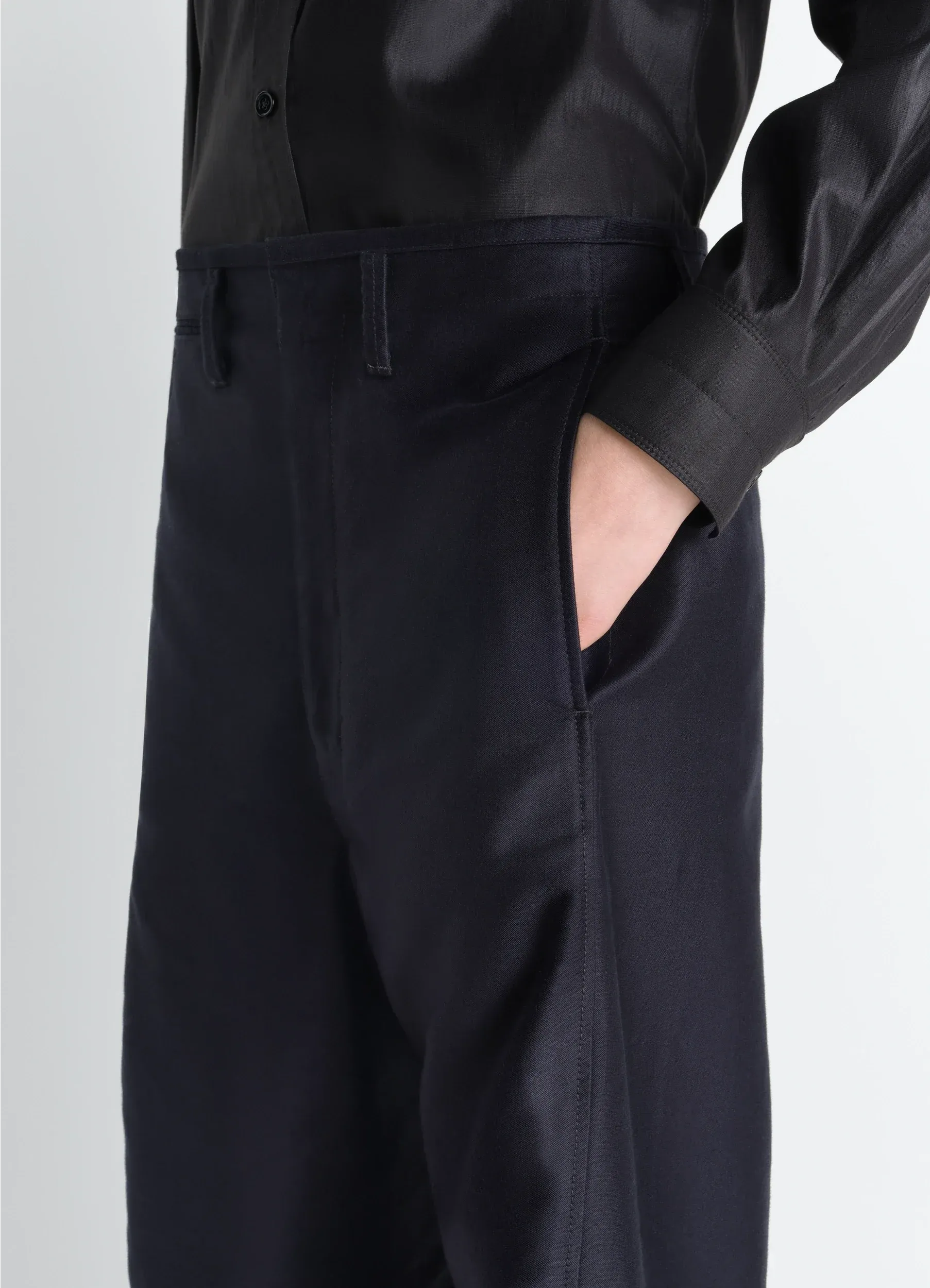 TWISTED CHINO PANTS IN COTTON SATIN sold by Lemaire product image thumbnail 4