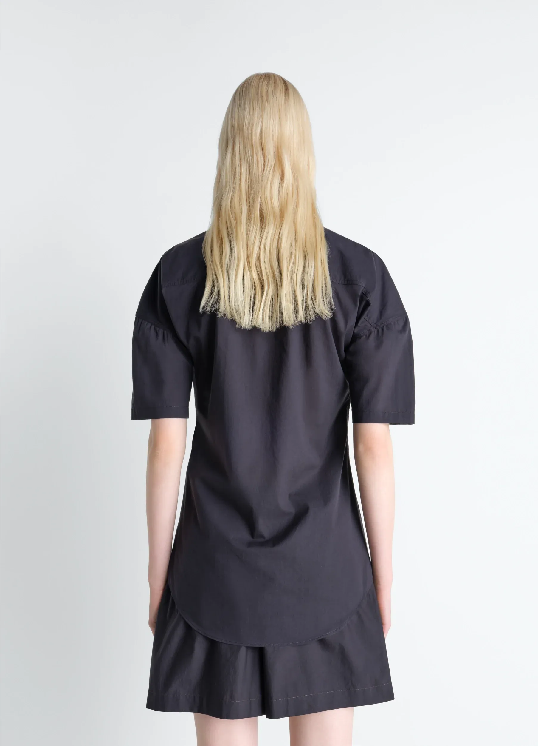 SHORT SLEEVE SHIRT WITH FOULARD IN WASHED COTTON MUSLIN sold by Lemaire product image thumbnail 5