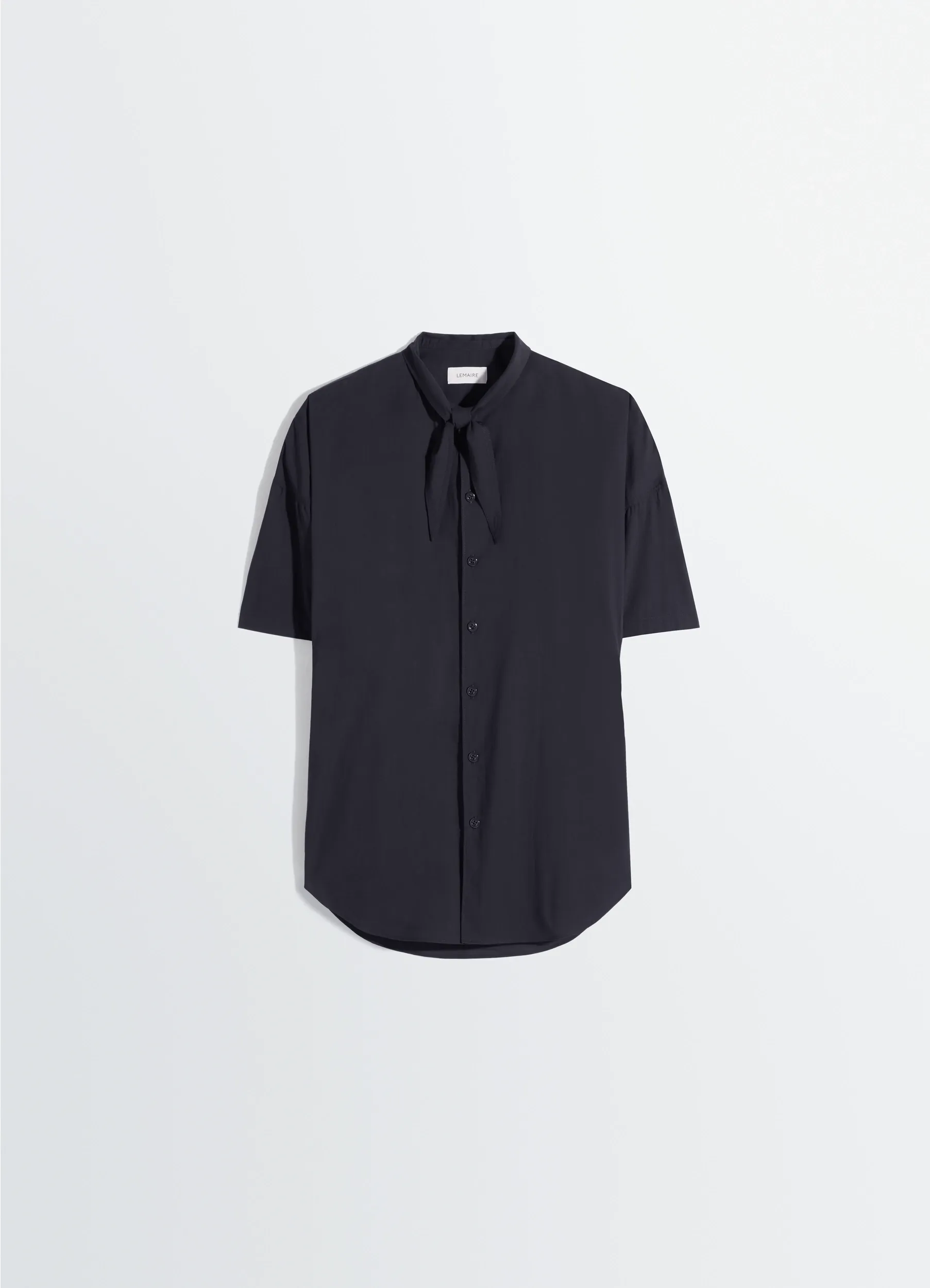 SHORT SLEEVE SHIRT WITH FOULARD IN WASHED COTTON MUSLIN sold by Lemaire product image thumbnail 3
