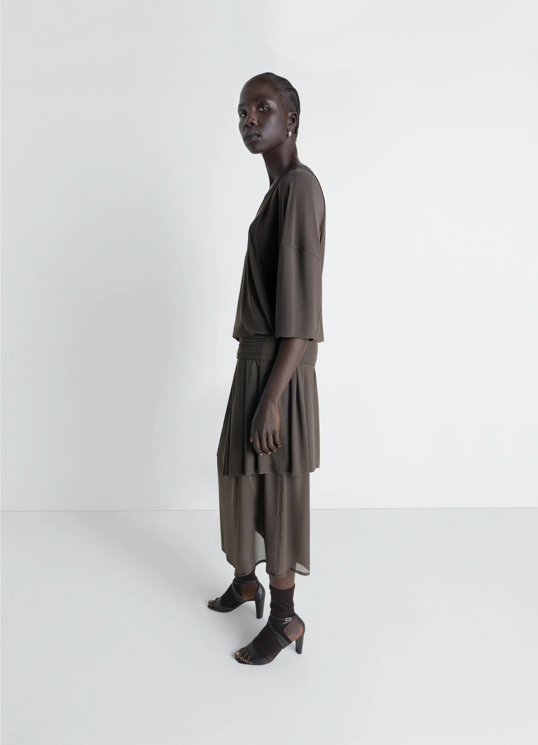 DOUBLE LAYER DRESS IN MESH sold by Lemaire