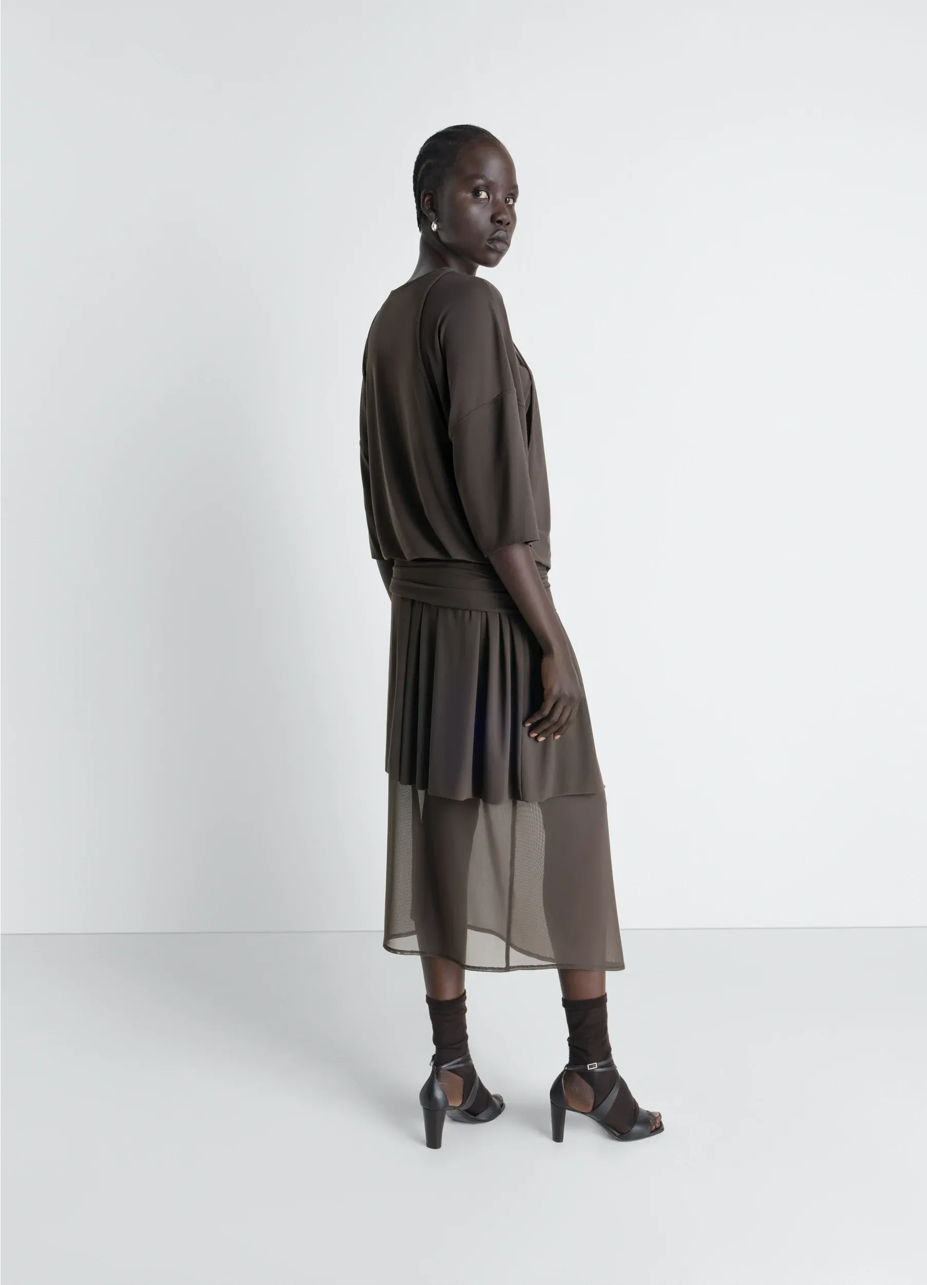 DOUBLE LAYER DRESS IN MESH sold by Lemaire product image thumbnail 2