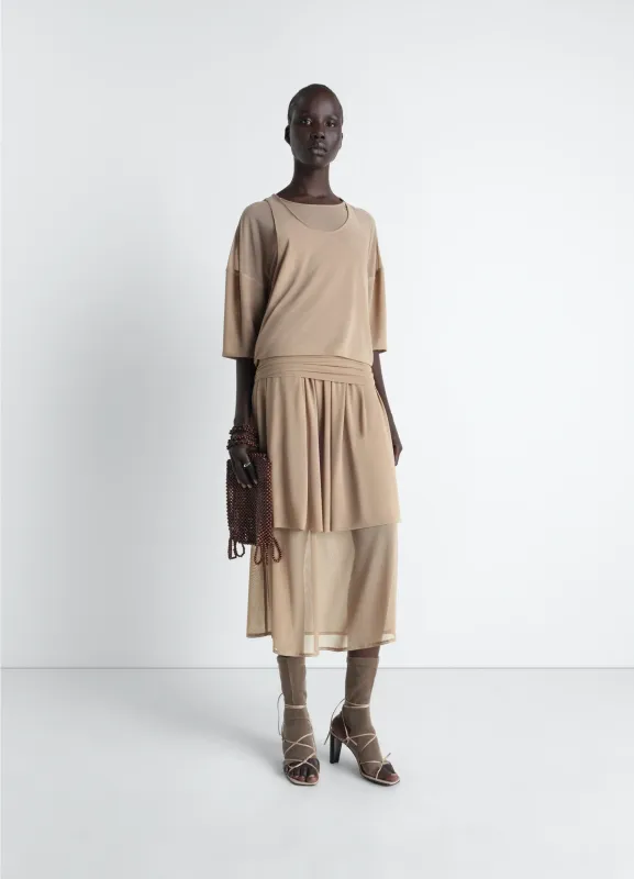DOUBLE LAYER DRESS IN MESH made by Lemaire